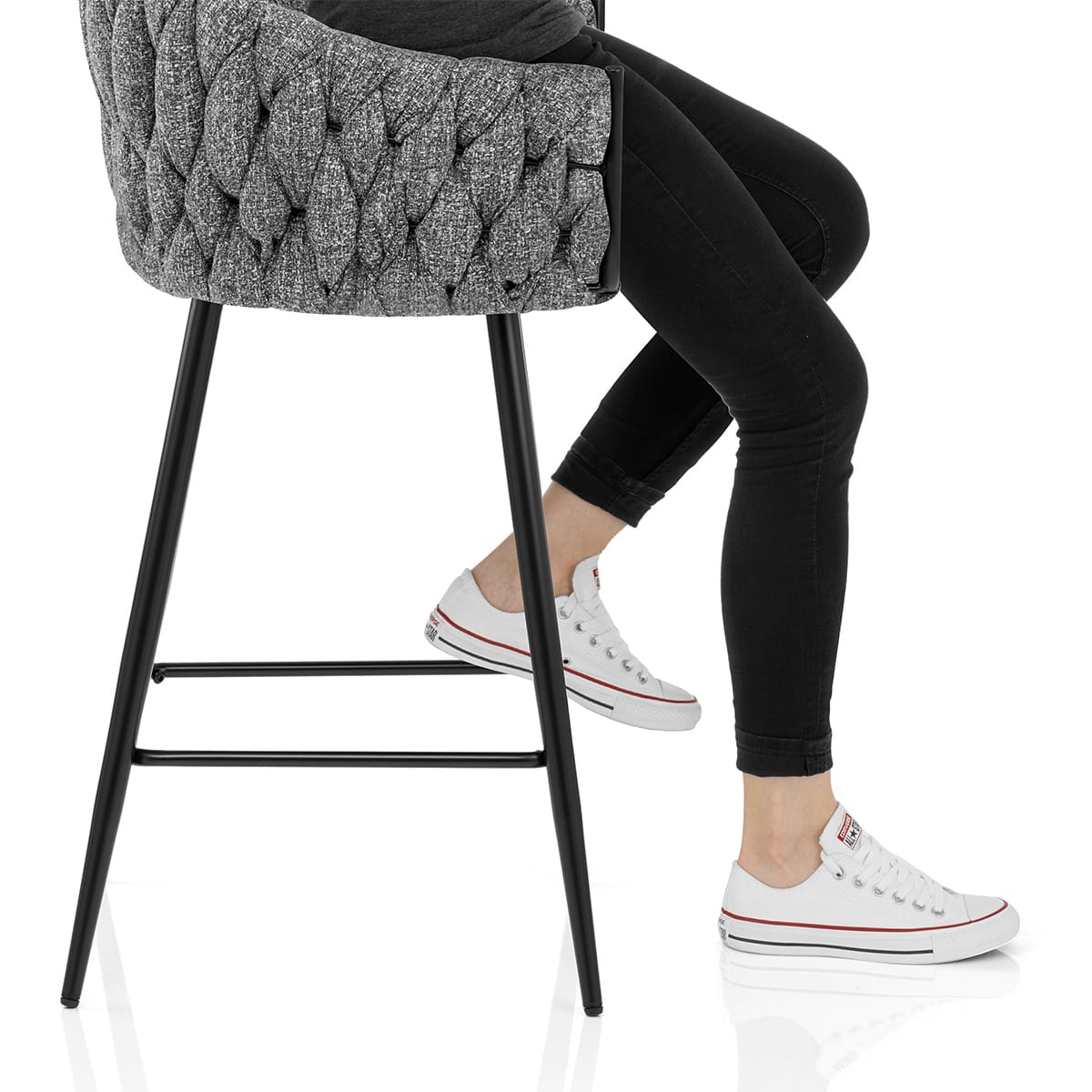 Cosy Bar Stool Grey Frame Image
