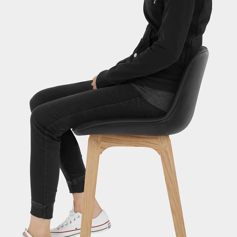 Cove Bar Stool Black Seat Image