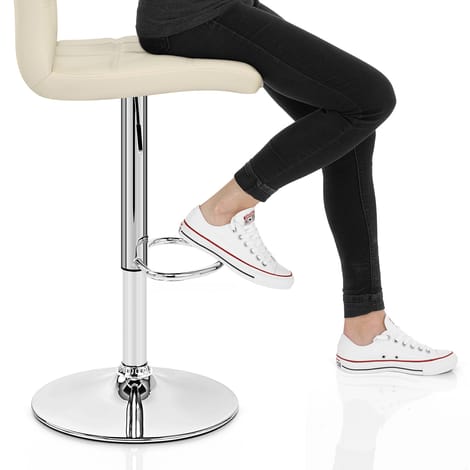Criss Cross Bar Stool Cream Frame Image