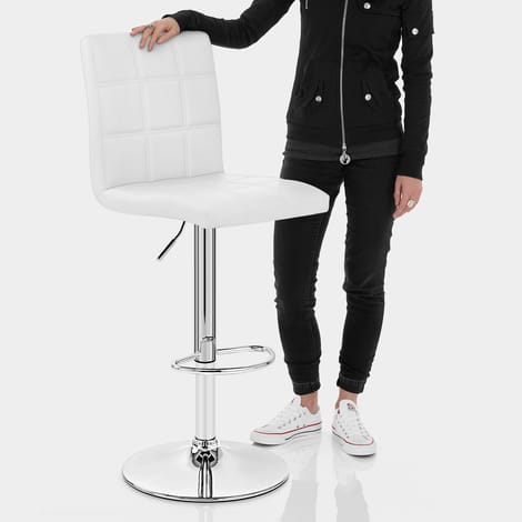 Criss Cross Bar Stool White Features Image