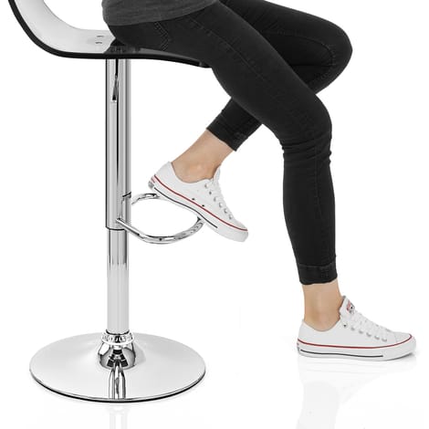 Crystal Bar Stool Smoked Frame Image
