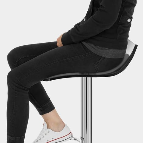 Crystal Bar Stool Smoked Seat Image