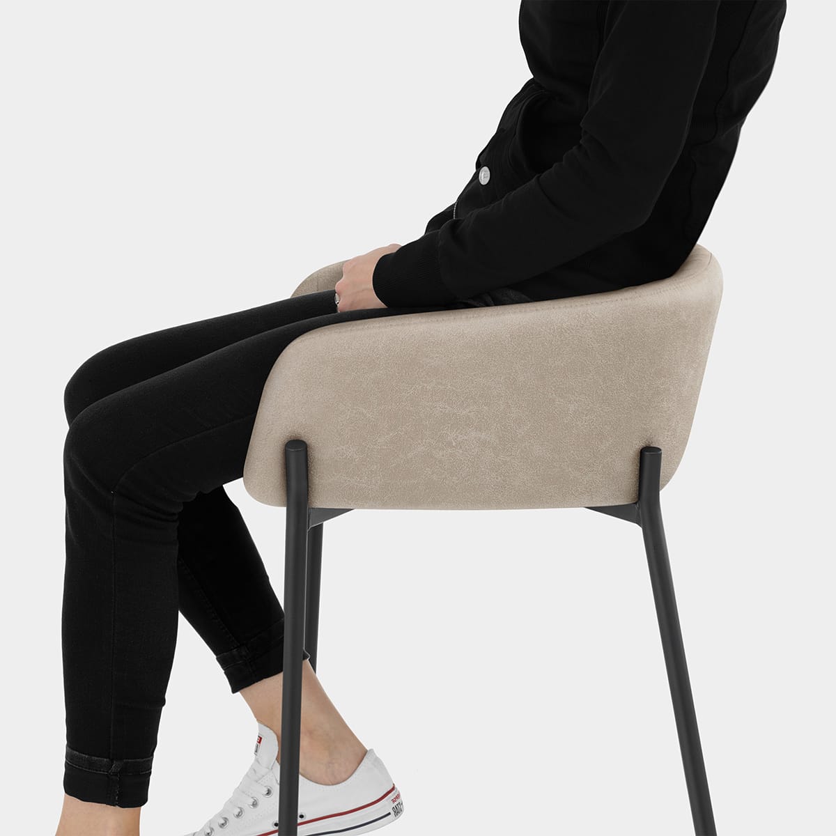 Cub Bar Stool Antique Taupe Seat Image