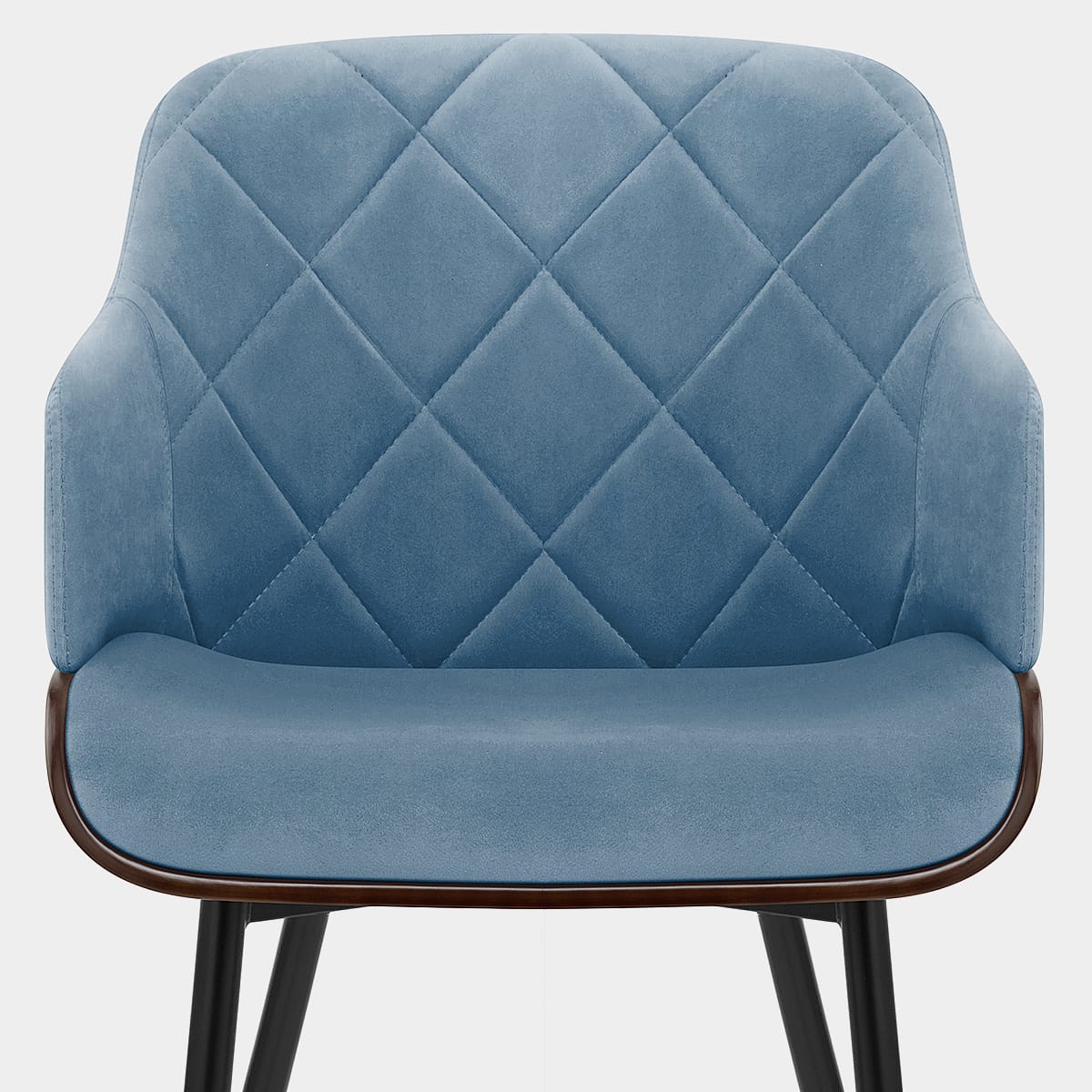 Dakota Dining Chair Blue Velvet Seat Image