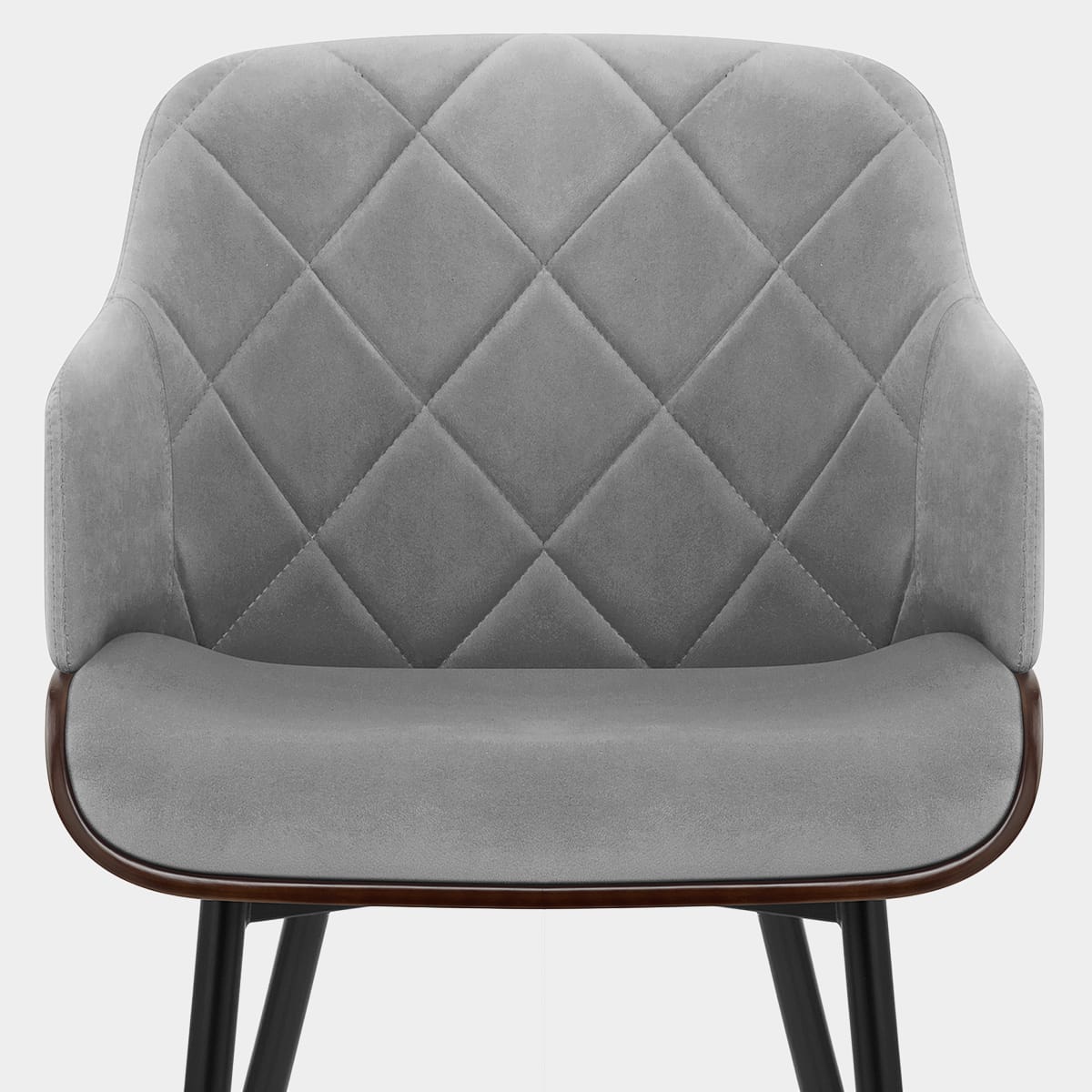Dakota Dining Chair Grey Velvet Seat Image