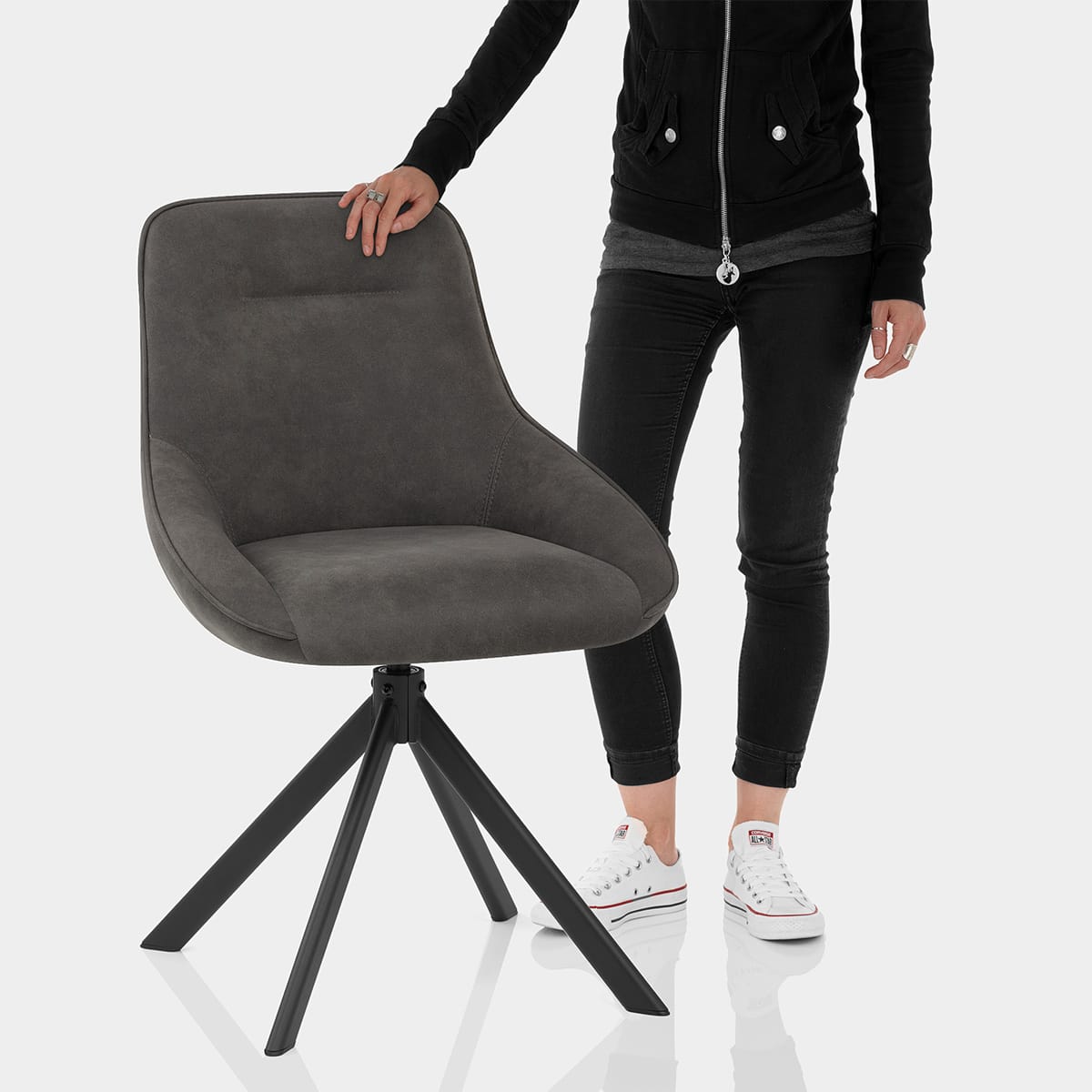 Dante Dining Chair Charcoal Features Image