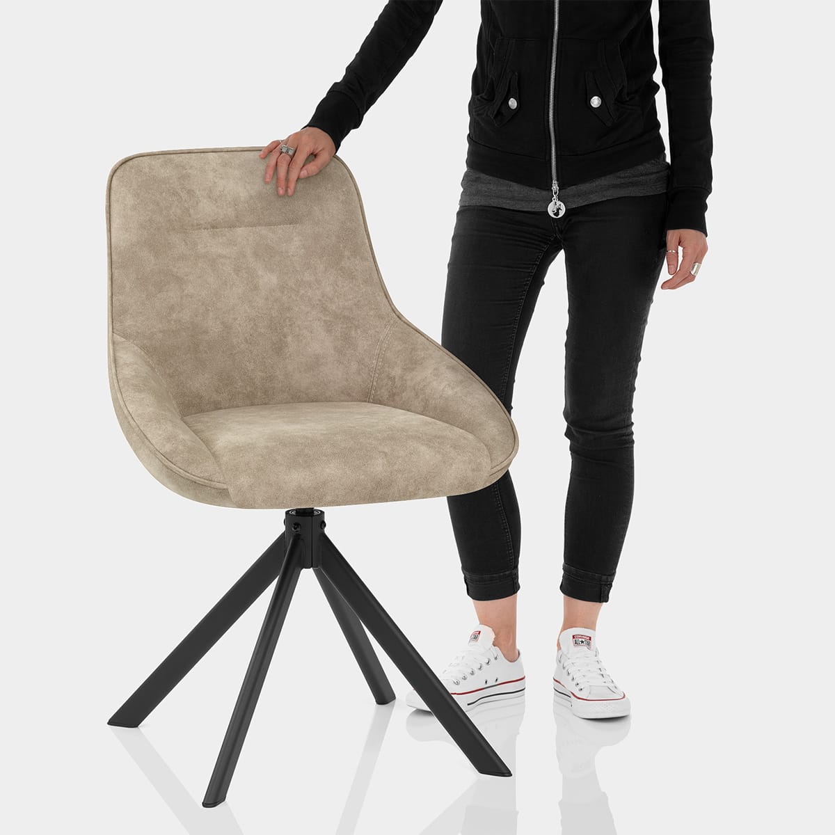 Dante Dining Chair Taupe Features Image