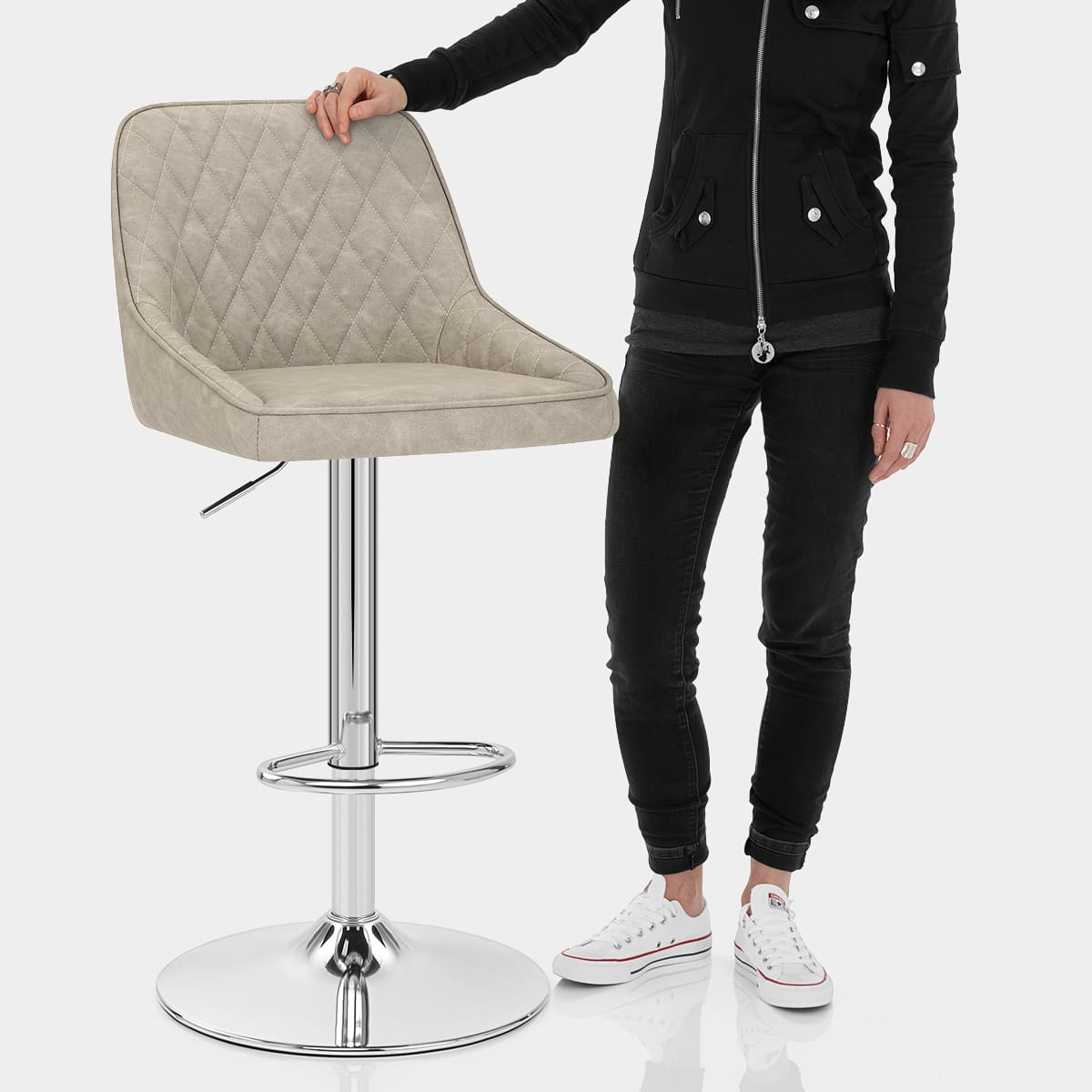 Darwin Bar Stool Beige Features Image