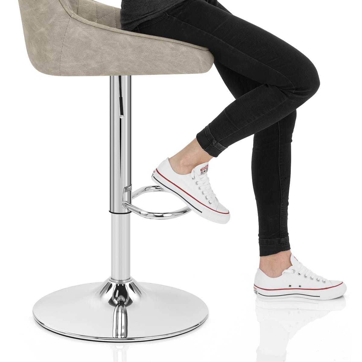 Darwin Bar Stool Beige Frame Image
