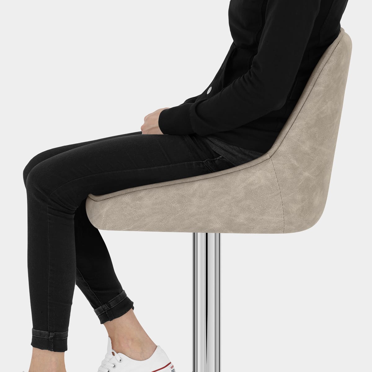 Darwin Bar Stool Beige Seat Image