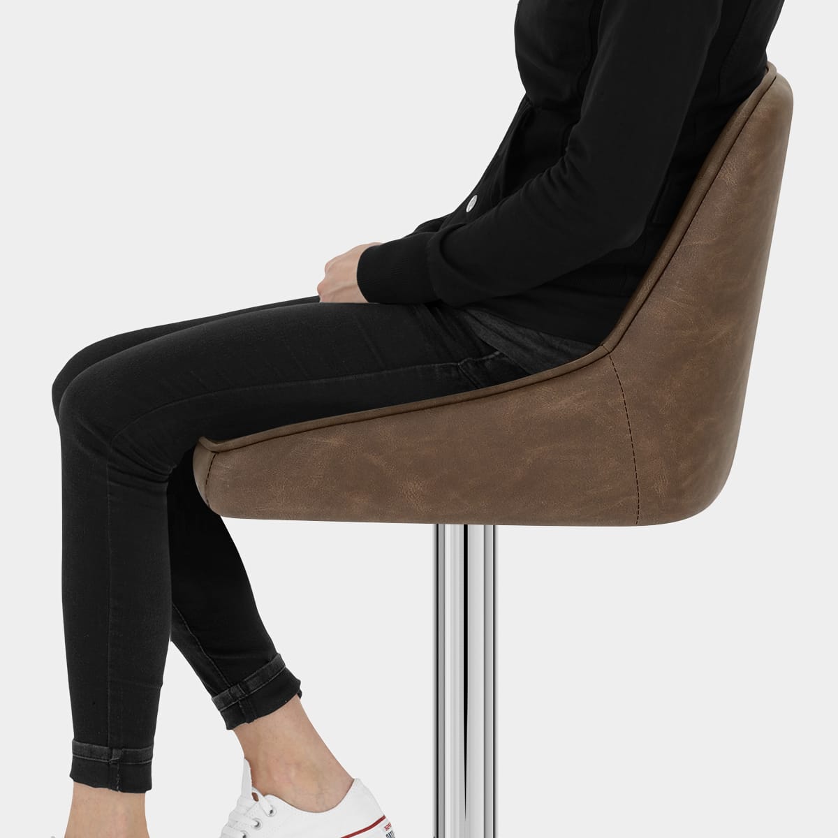 Darwin Bar Stool Brown Seat Image