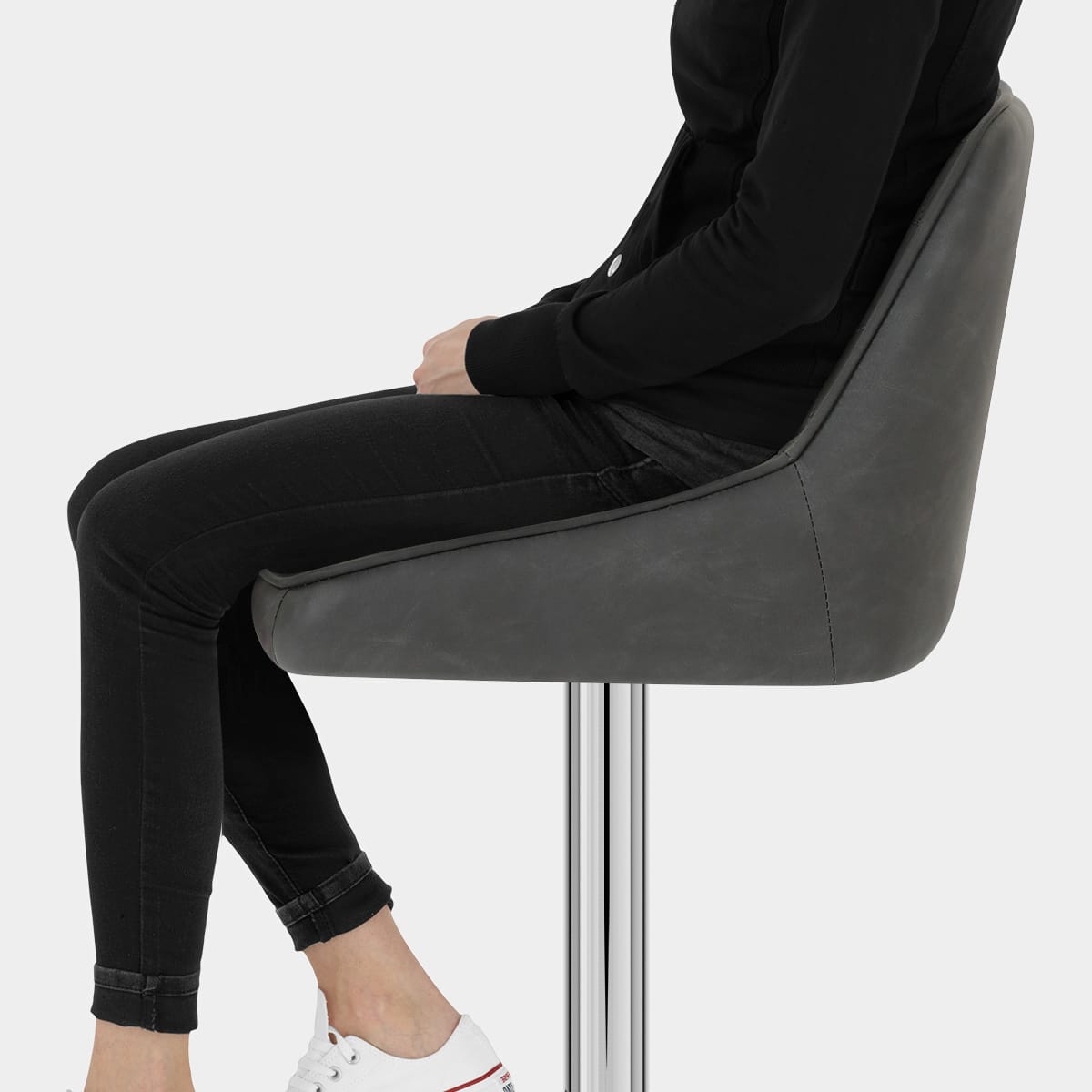 Darwin Bar Stool Charcoal Seat Image