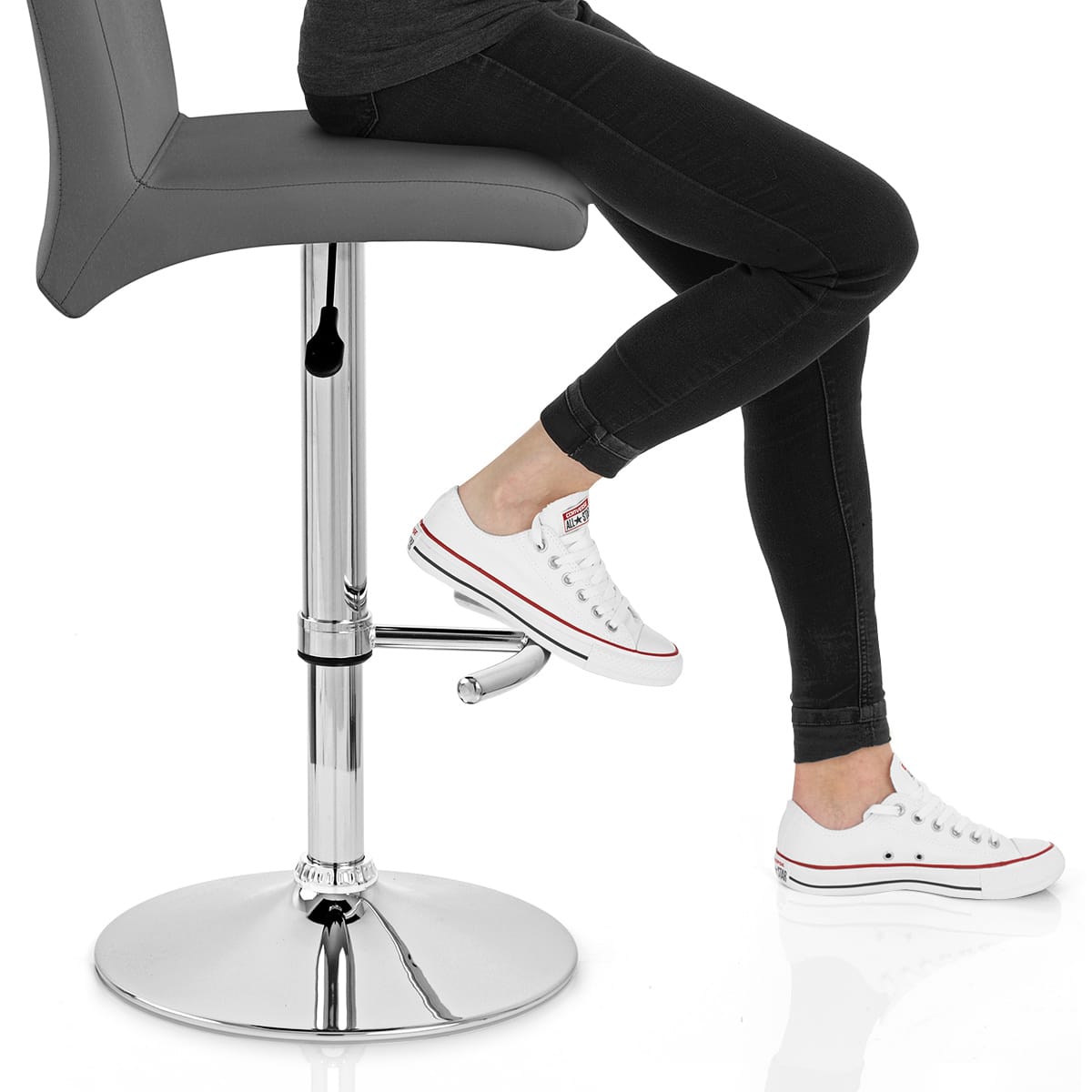 Deluxe High Back Stool Grey Frame Image