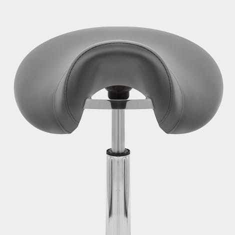 Deluxe Saddle Stool Grey Seat Image