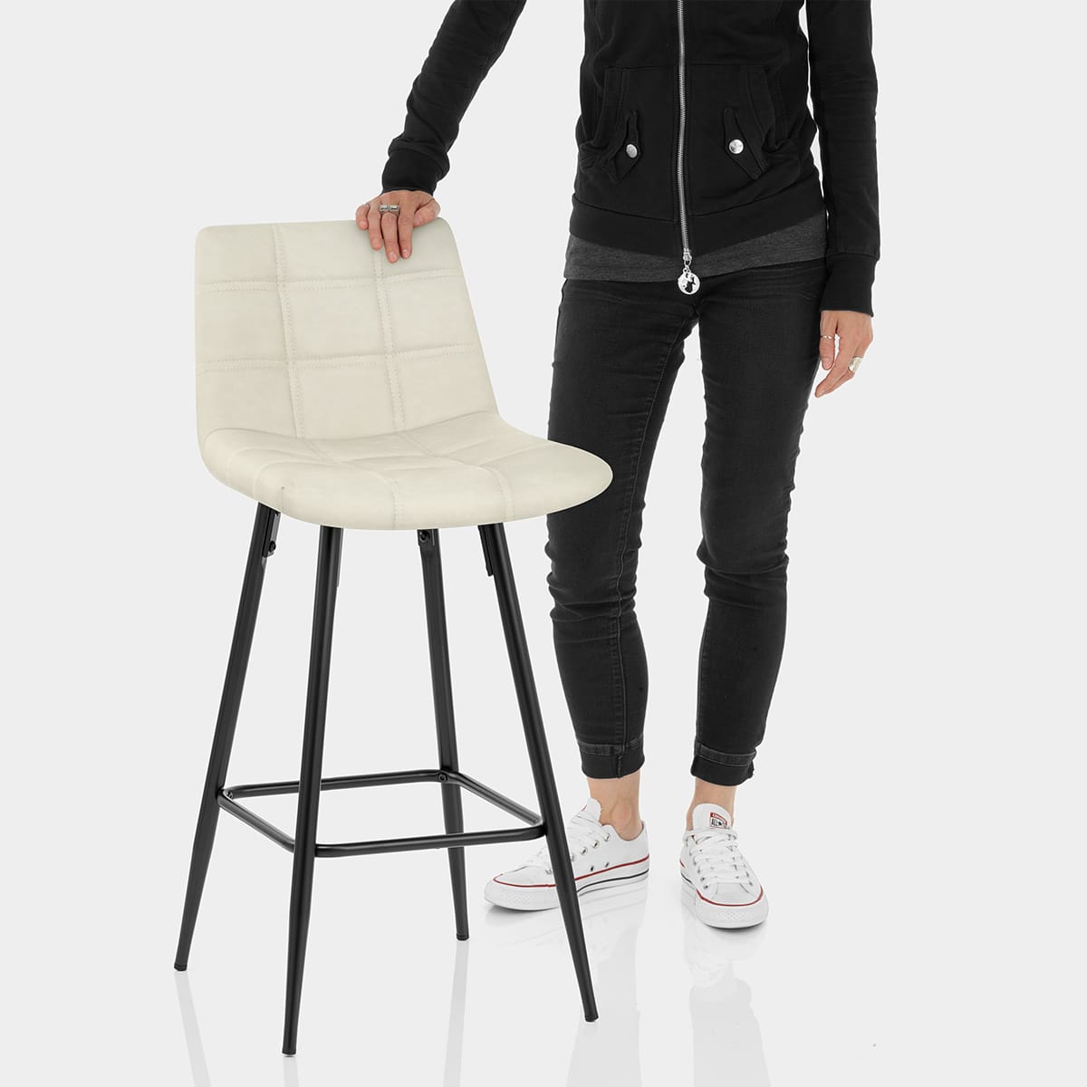 Destiny Bar Stool Antique Cream Features Image