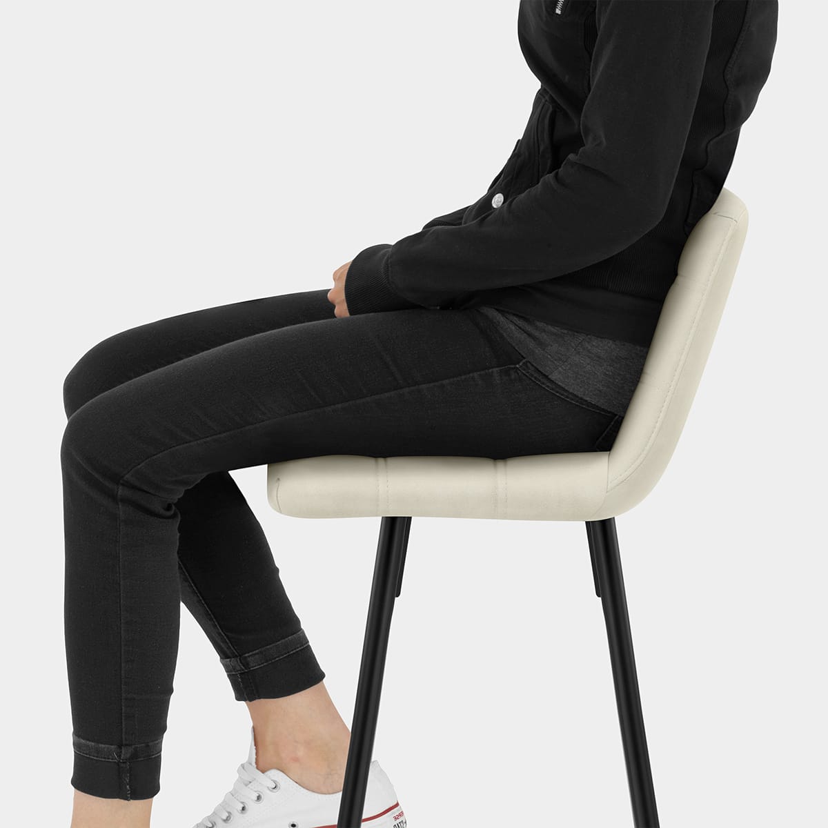 Destiny Bar Stool Antique Cream Seat Image