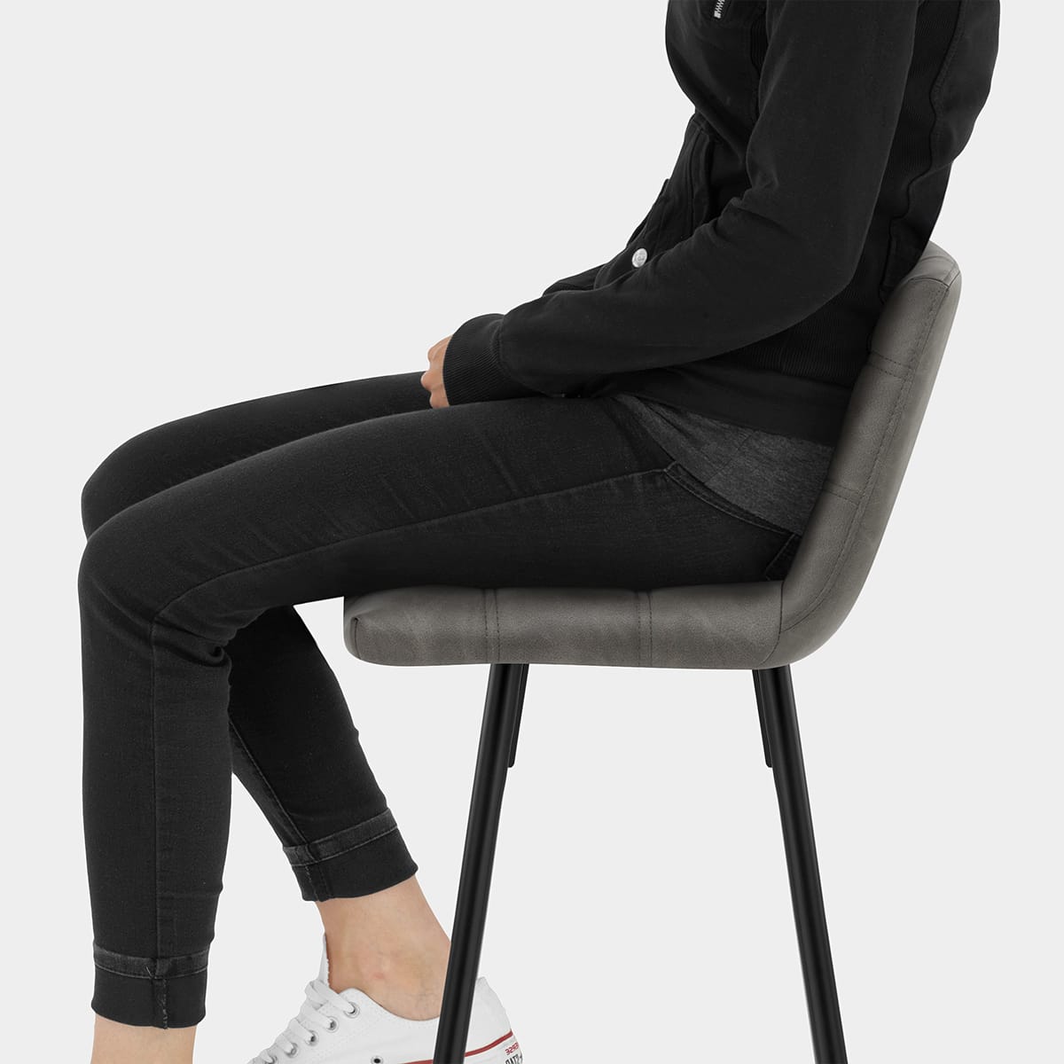 Destiny Bar Stool Antique Dark Grey Seat Image