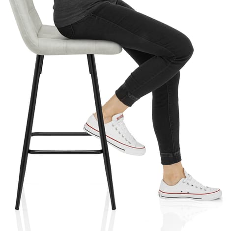 Destiny Bar Stool Antique Light Grey Frame Image