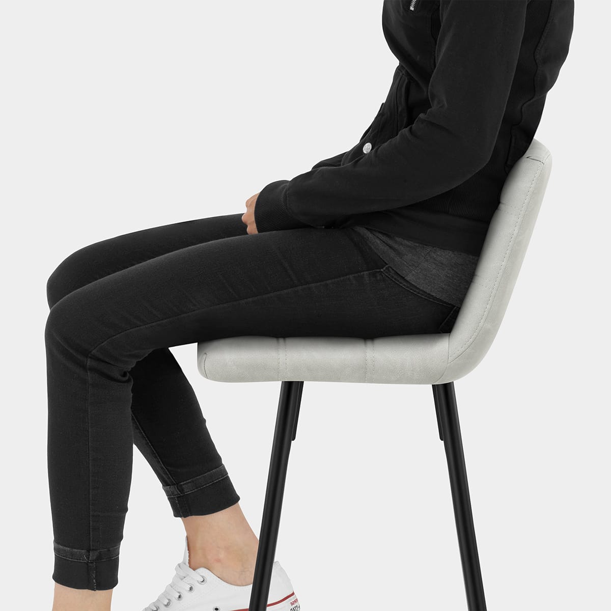 Destiny Bar Stool Antique Light Grey Seat Image