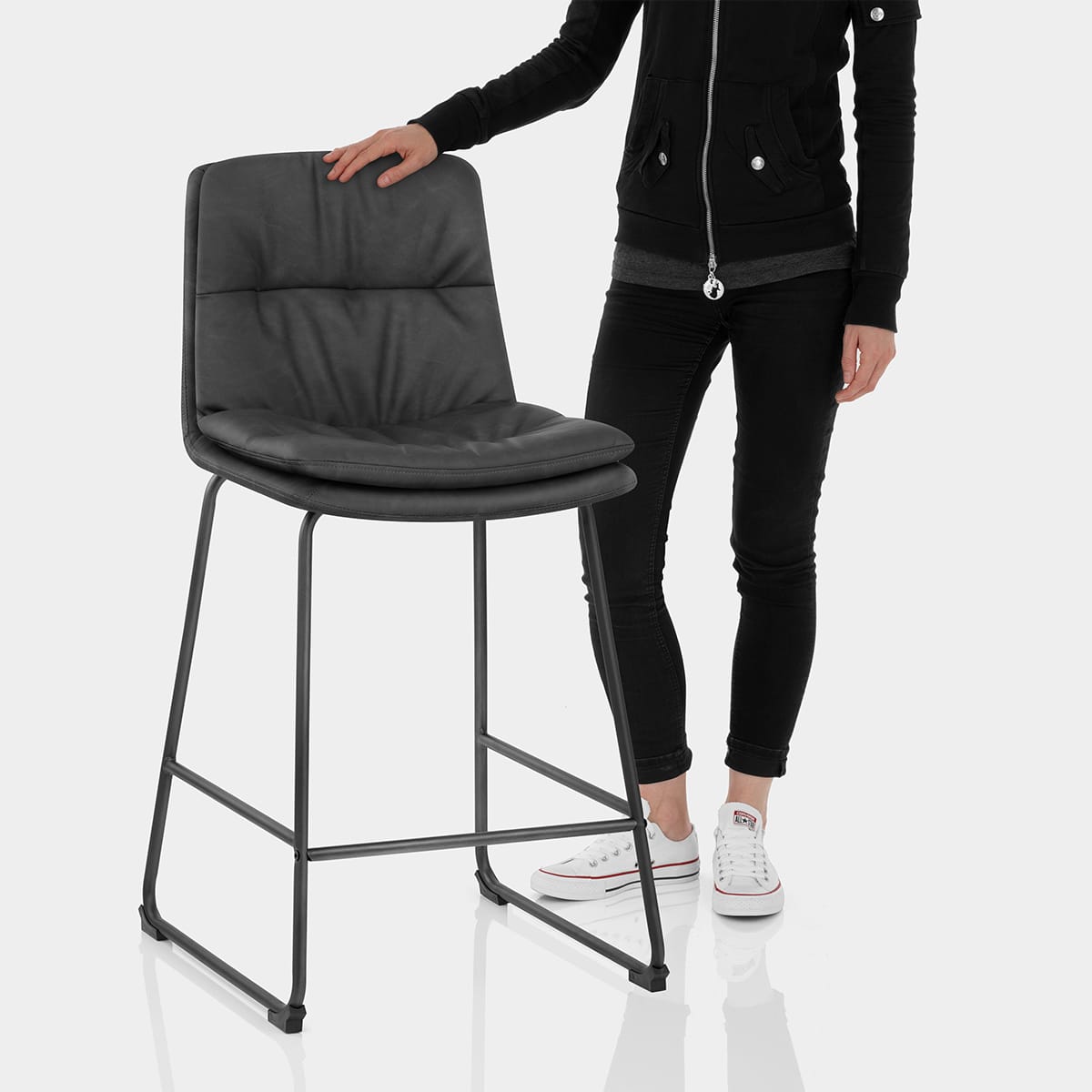 Devine Bar Stool Charcoal Features Image