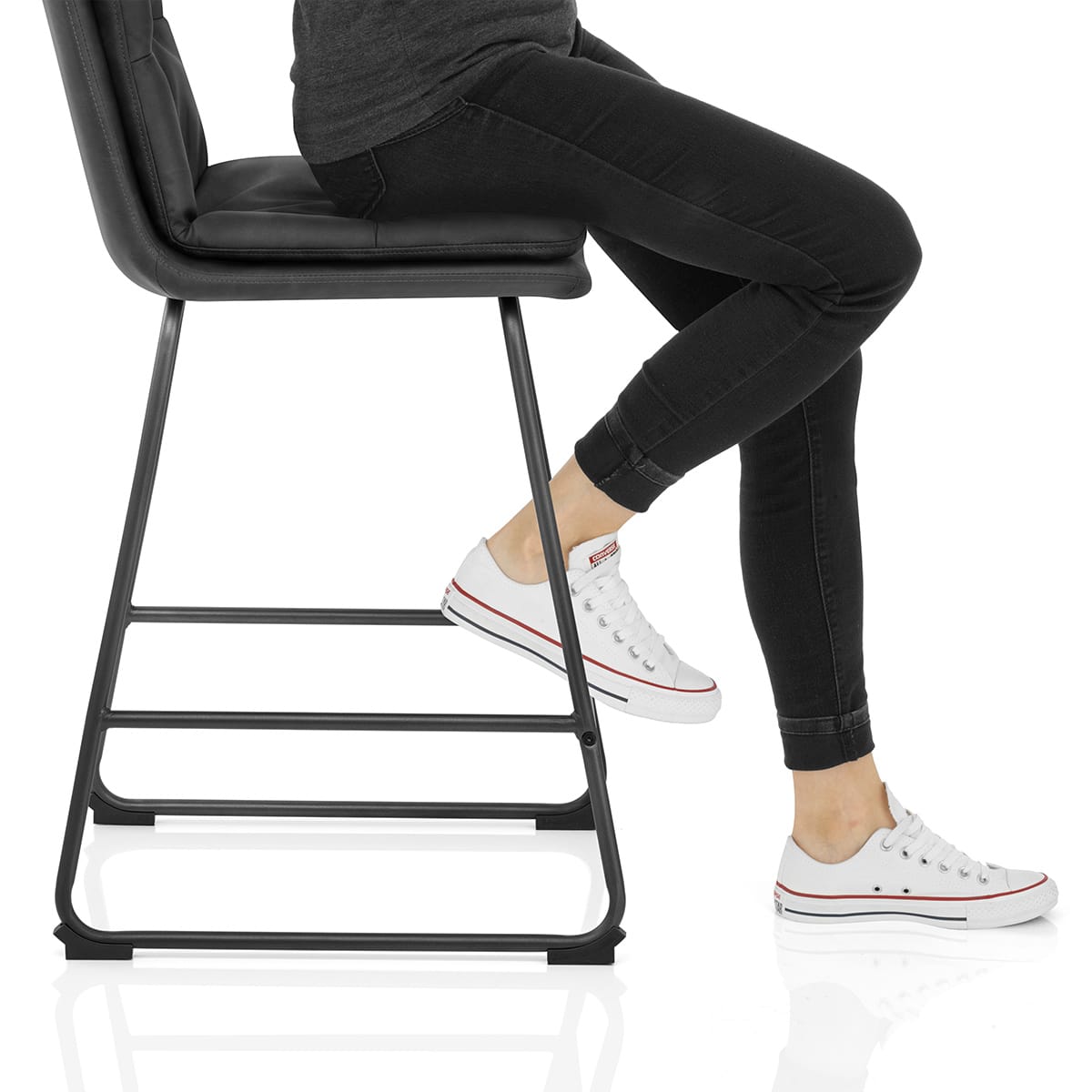 Devine Bar Stool Charcoal Frame Image