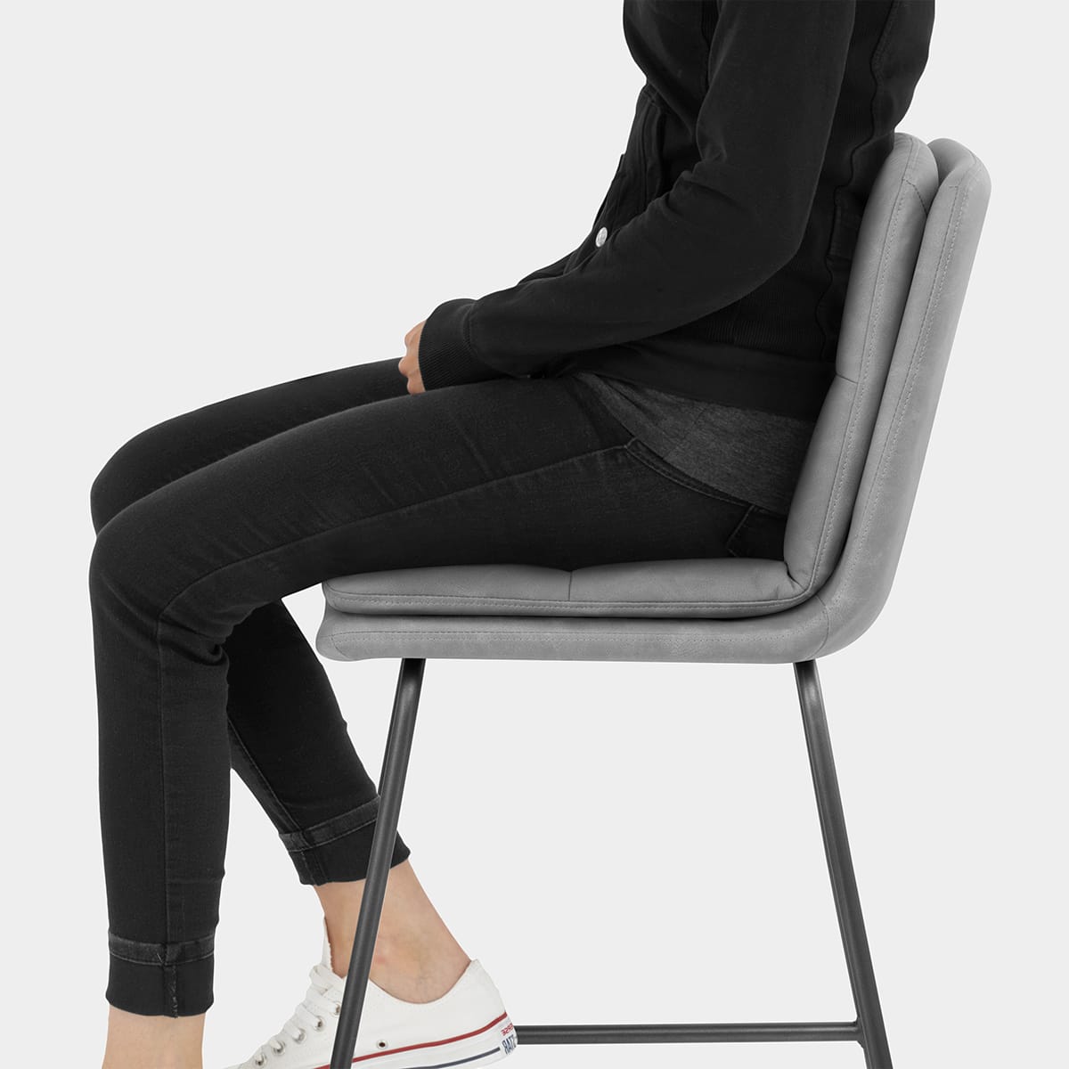 Devine Bar Stool Grey Seat Image