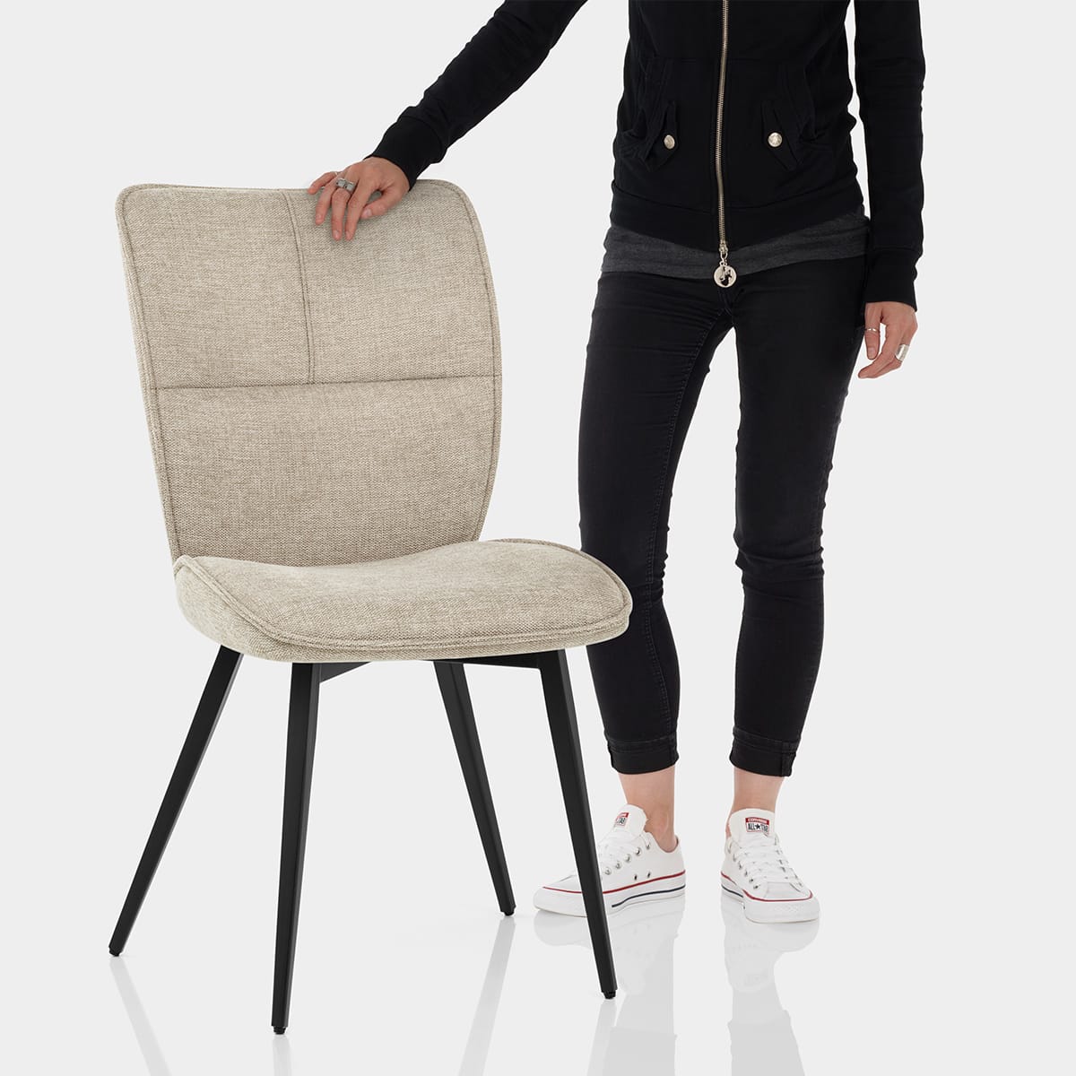 Devon Dining Chair Tweed Fabric Features Image