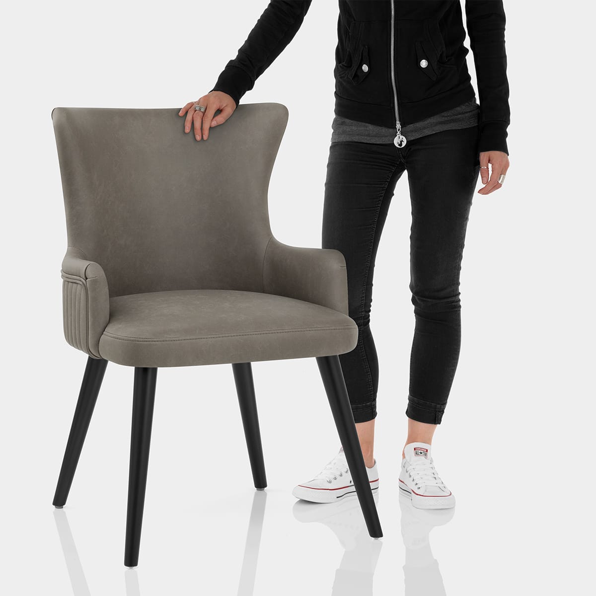 Diablo Dining Chair Grey Features Image