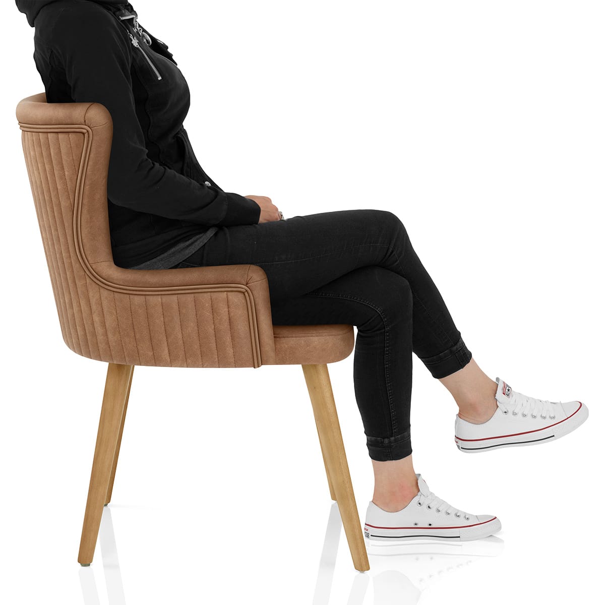 Diablo Oak Dining Chair Tan Frame Image