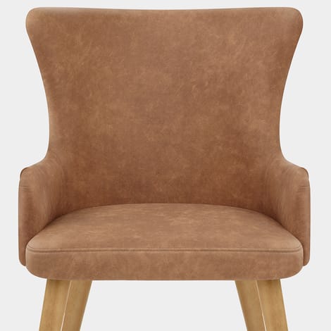 Diablo Oak Dining Chair Tan Seat Image