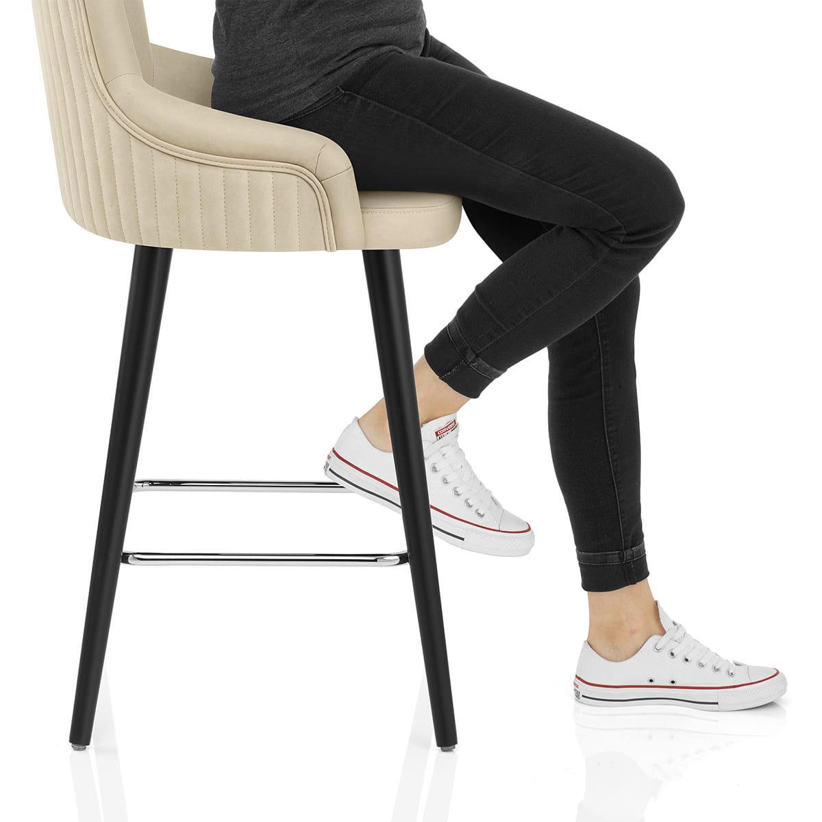 Diablo Bar Stool Beige Frame Image