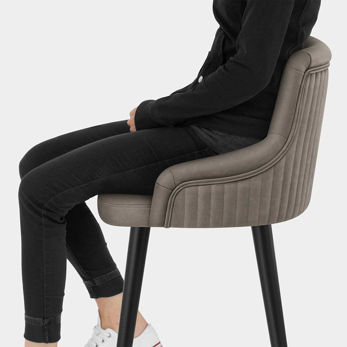 Diablo Bar Stool Grey Seat Image