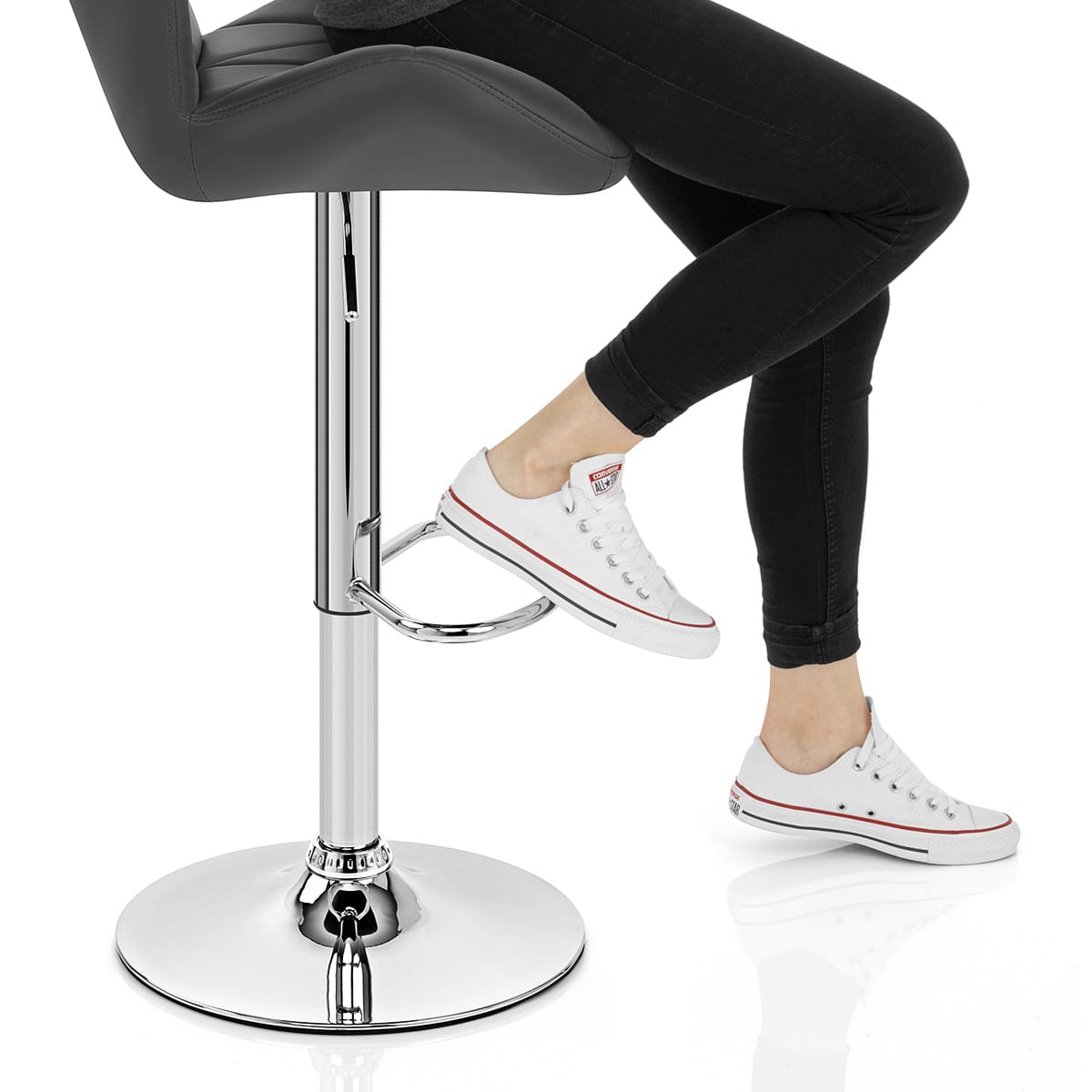 Diamond Bar Stool Grey Frame Image