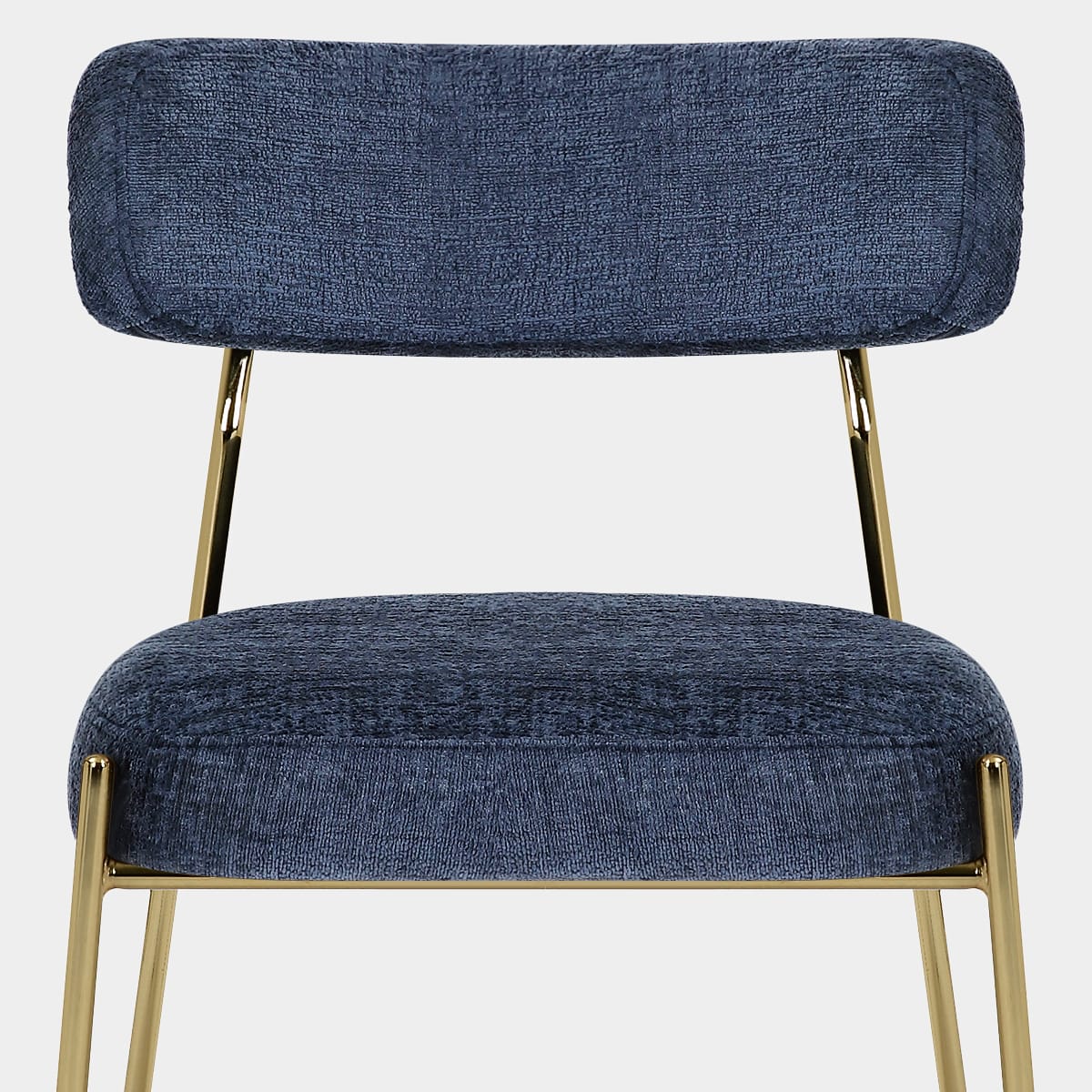 Diana Gold Chair Blue Fabric Seat Image