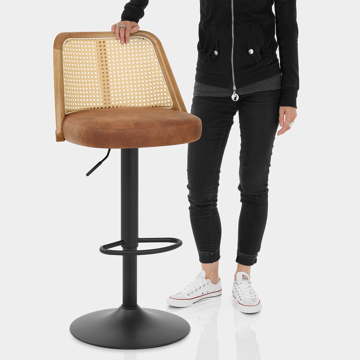 Drew Bar Stool Tan Features Image