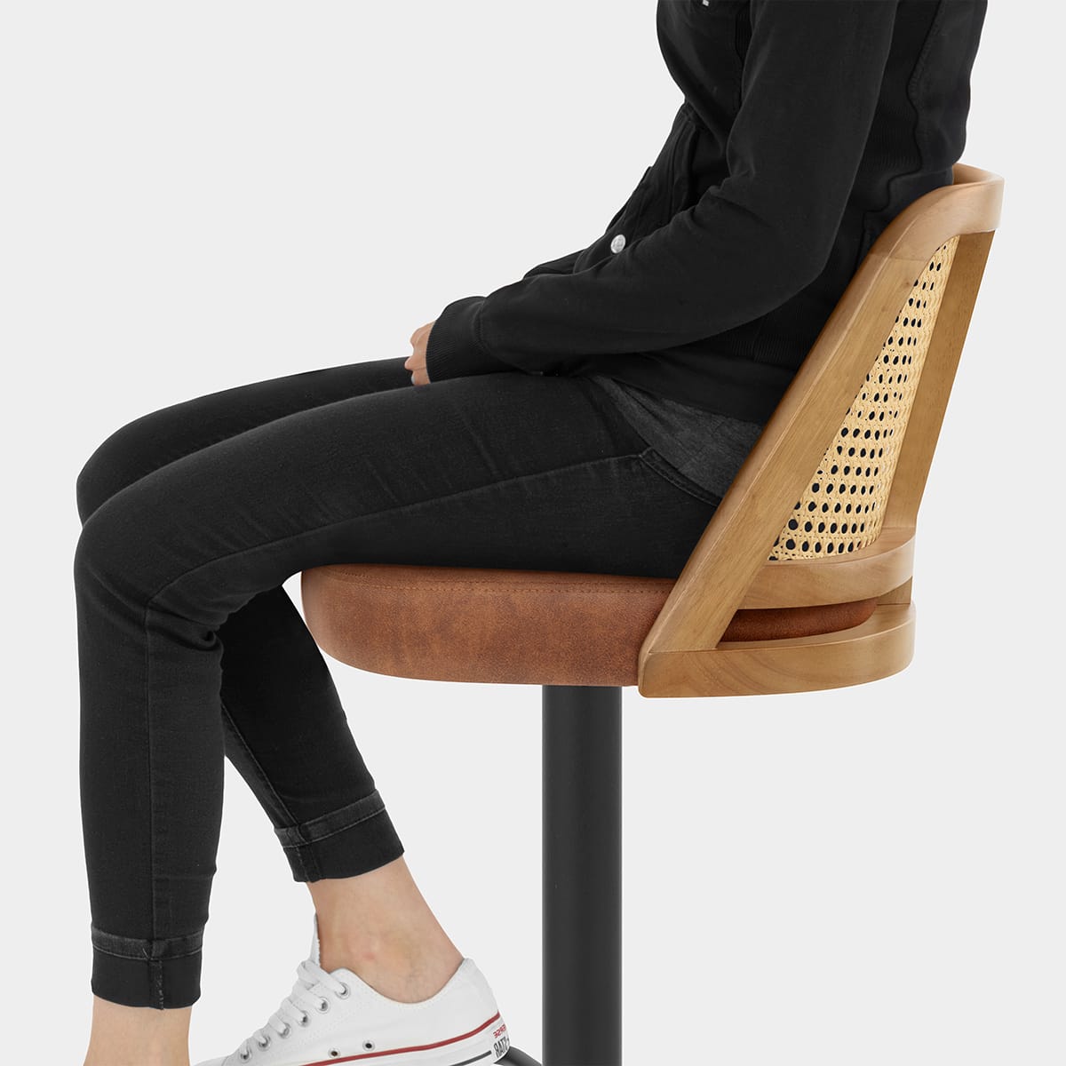 Drew Bar Stool Tan Seat Image