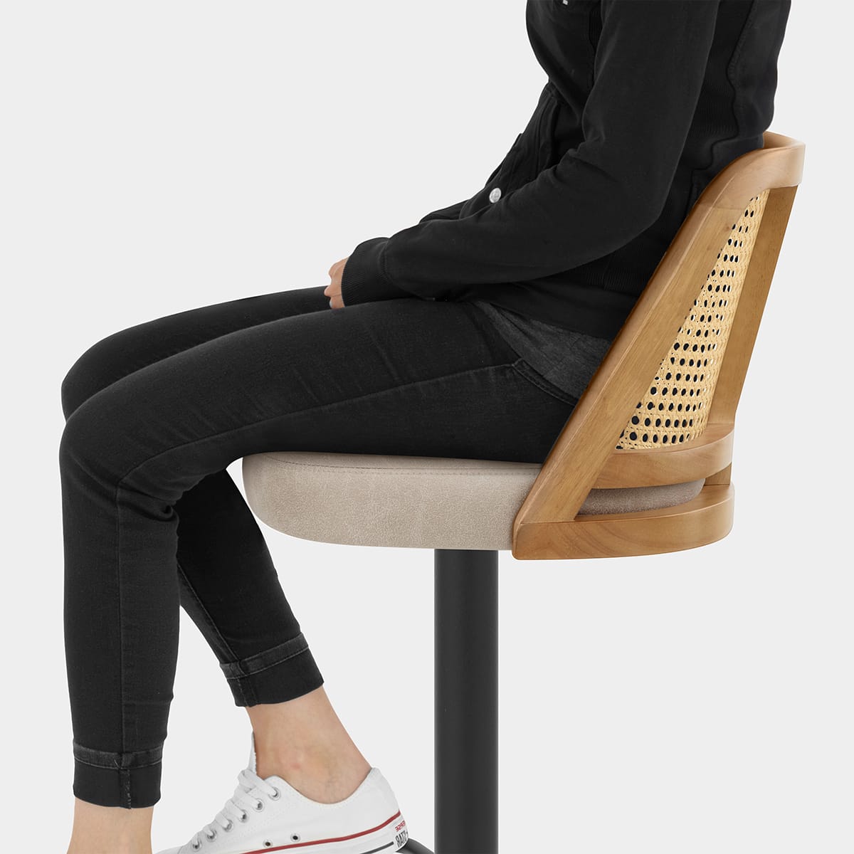 Drew Bar Stool Taupe Seat Image