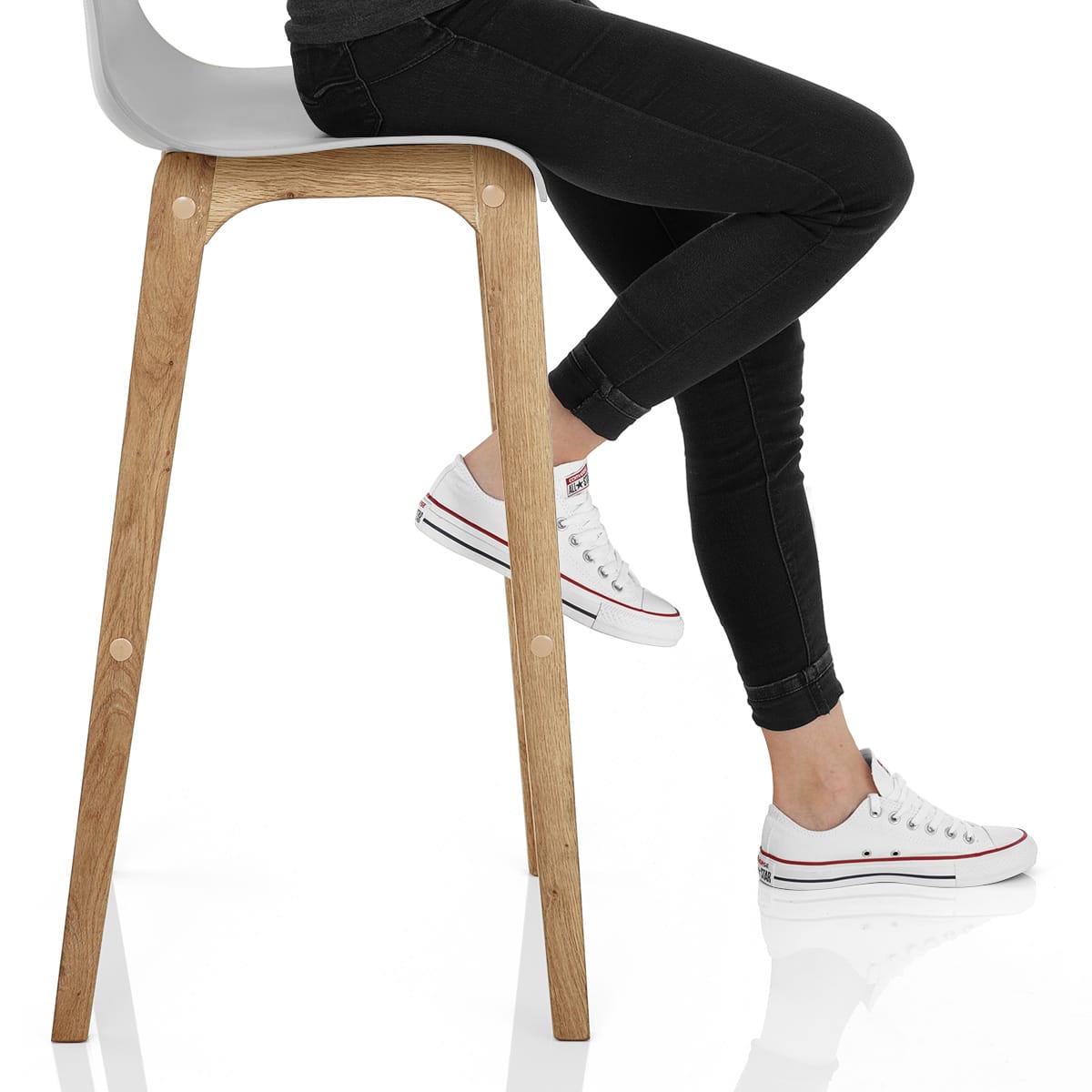 Drift Oak & Light Grey Bar Stool Frame Image