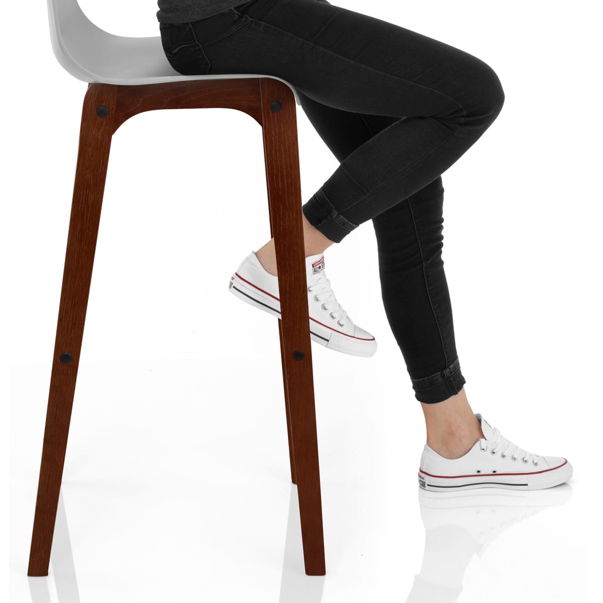 Drift Walnut & Grey Bar Stool Frame Image