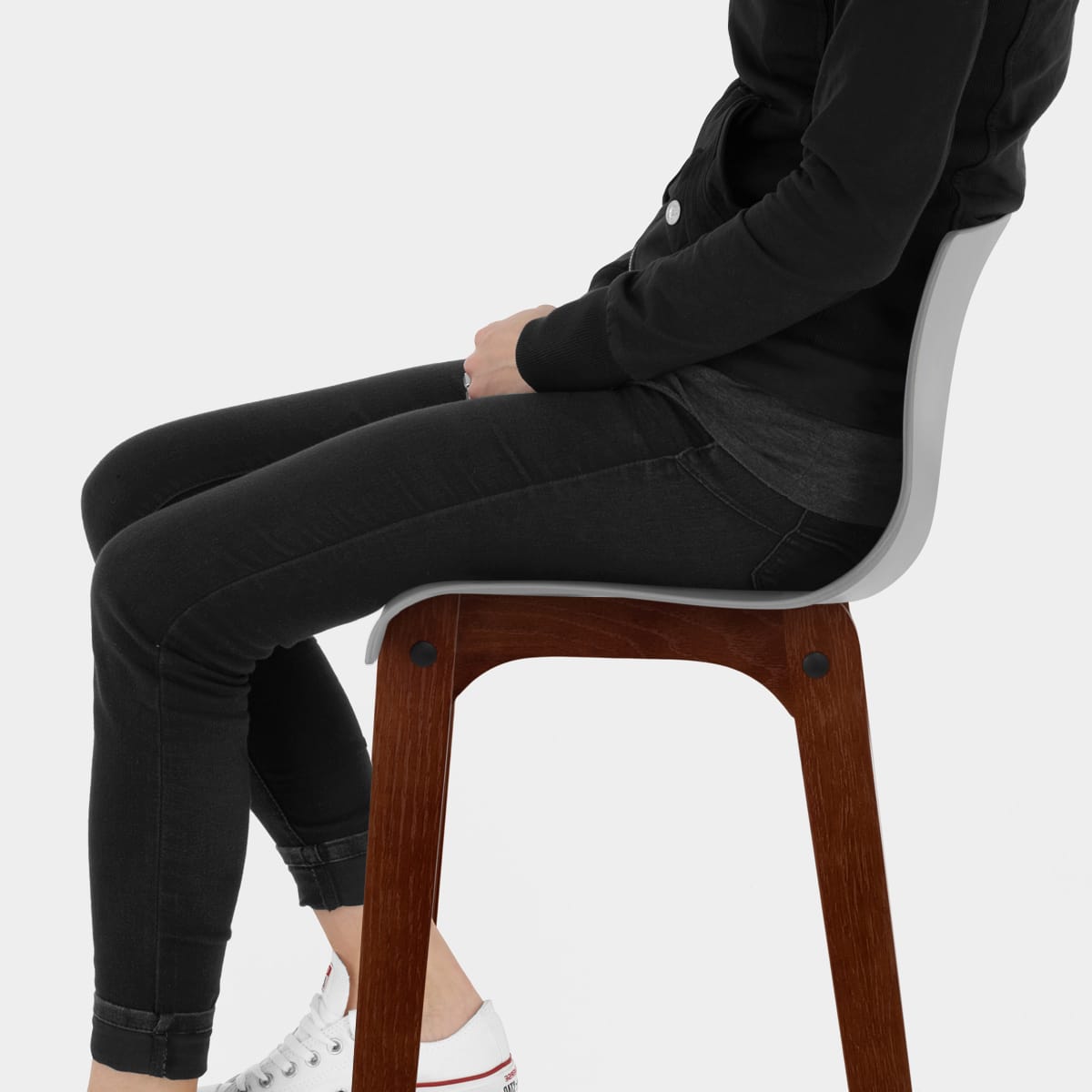 Drift Walnut & Grey Bar Stool Seat Image