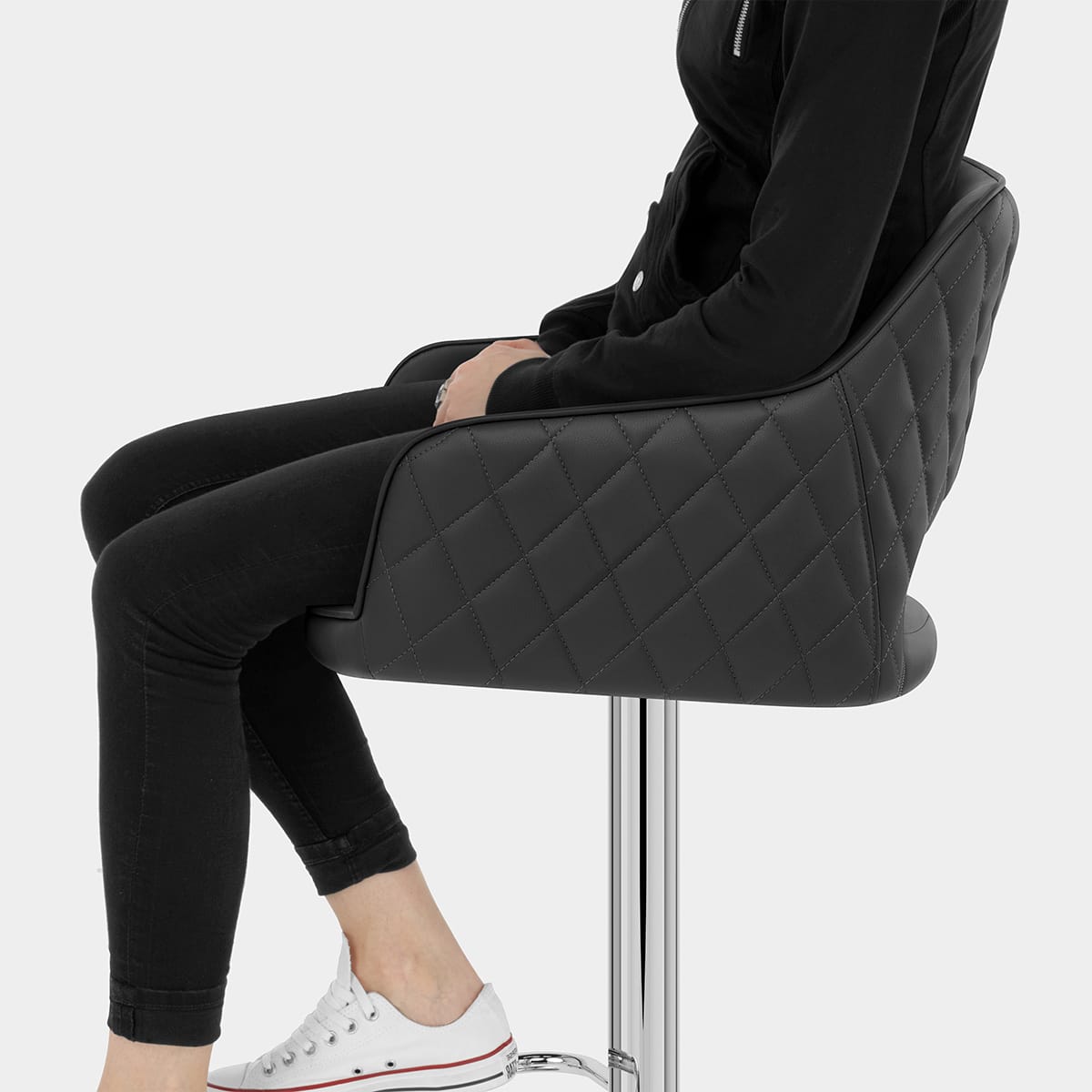 Dune Bar Stool Black Seat Image