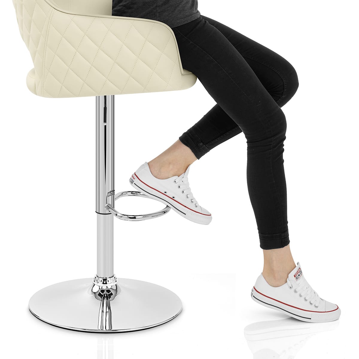 Dune Bar Stool Cream Frame Image