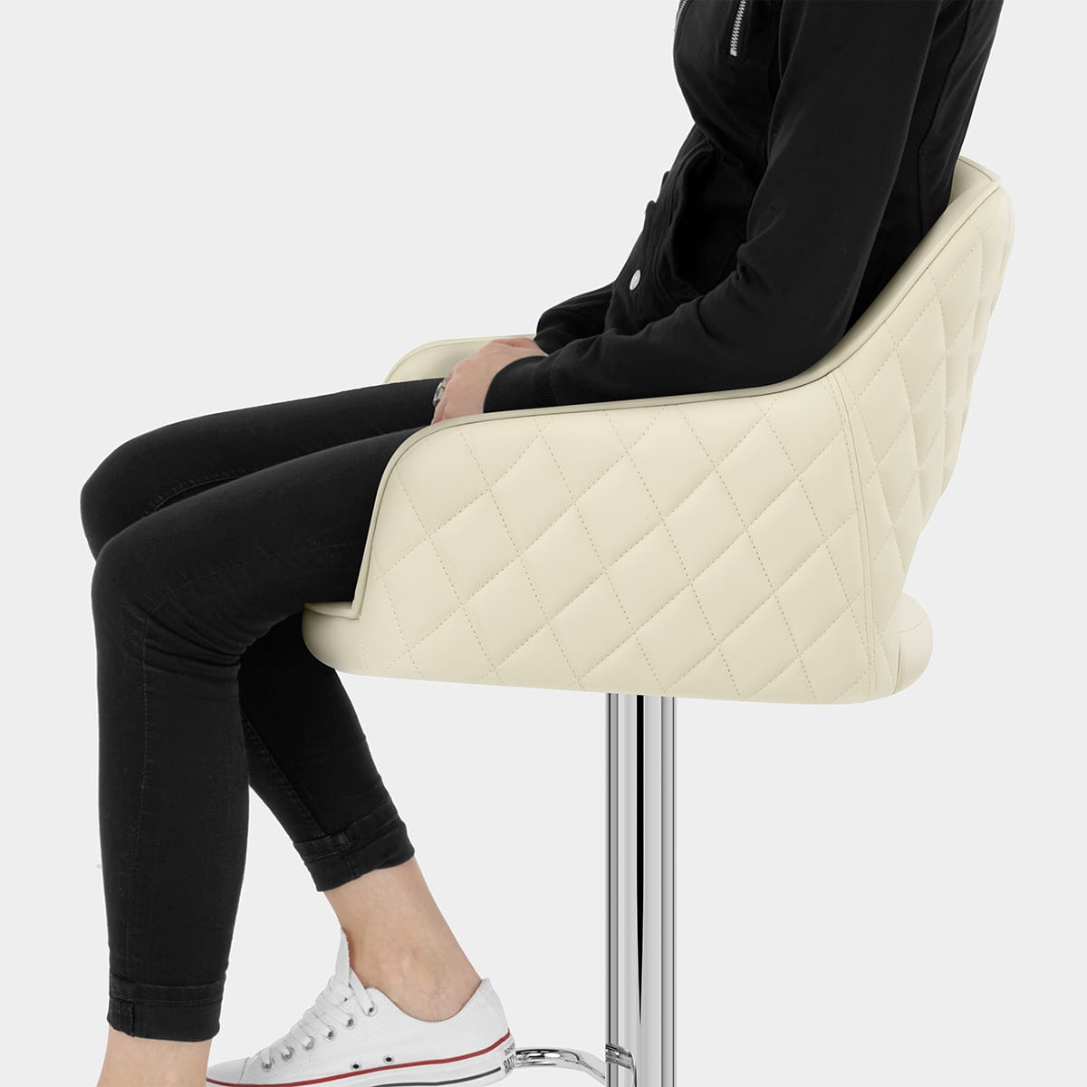 Dune Bar Stool Cream Seat Image