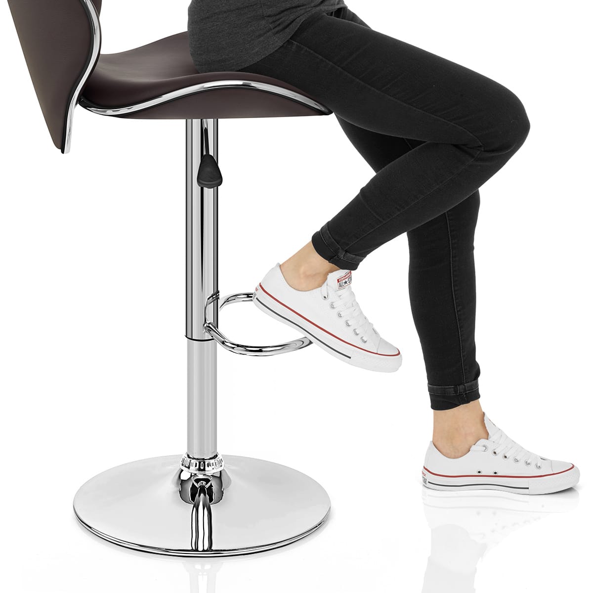 Duo Bar Stool Brown Frame Image