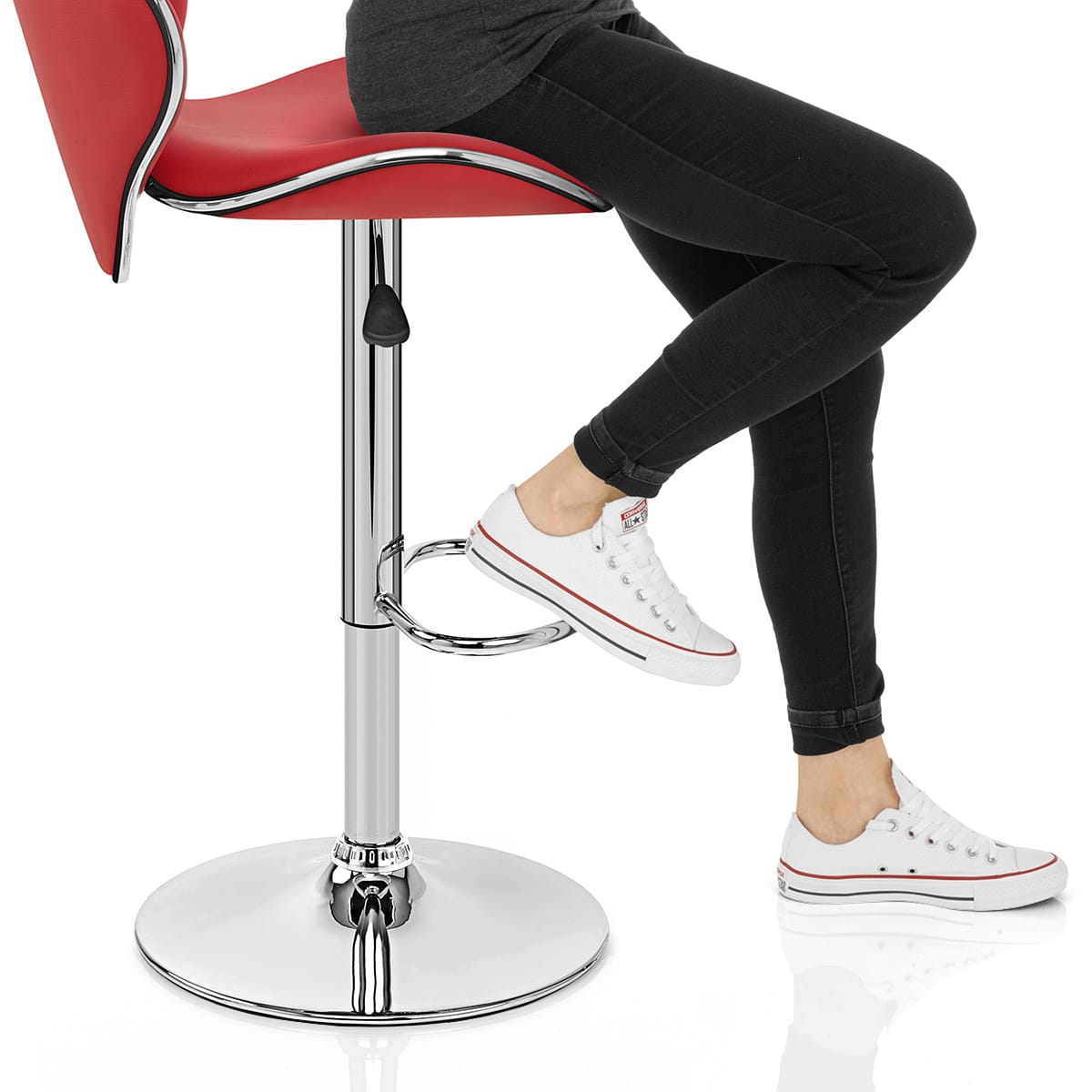 Duo Bar Stool Red Frame Image