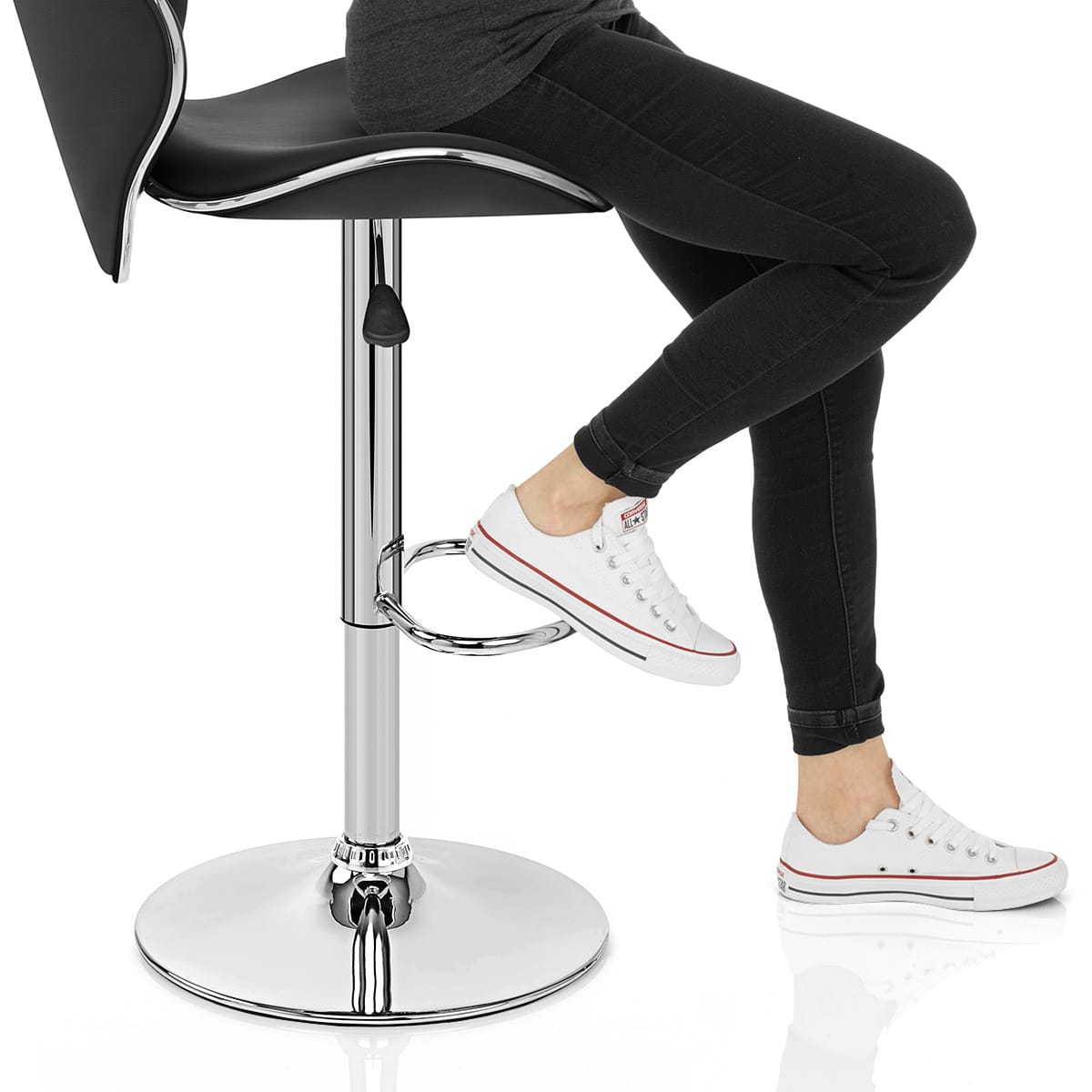 Duo Bar Stool Black Frame Image