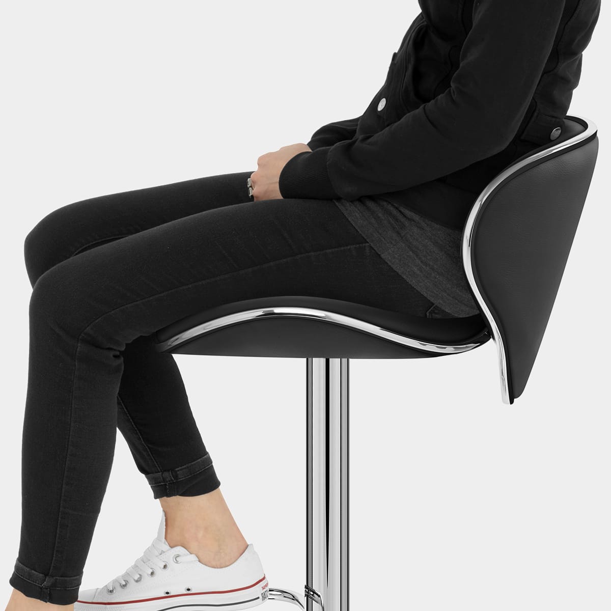 Duo Bar Stool Black Seat Image