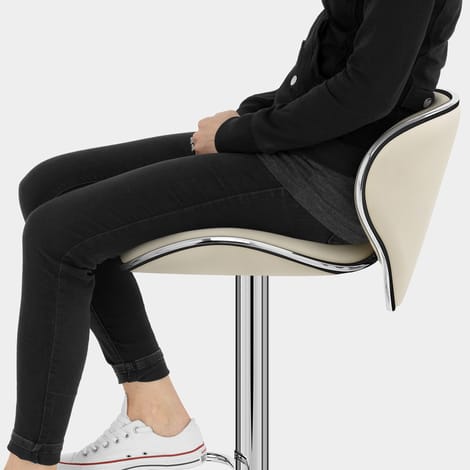 Duo Bar Stool Cream Seat Image
