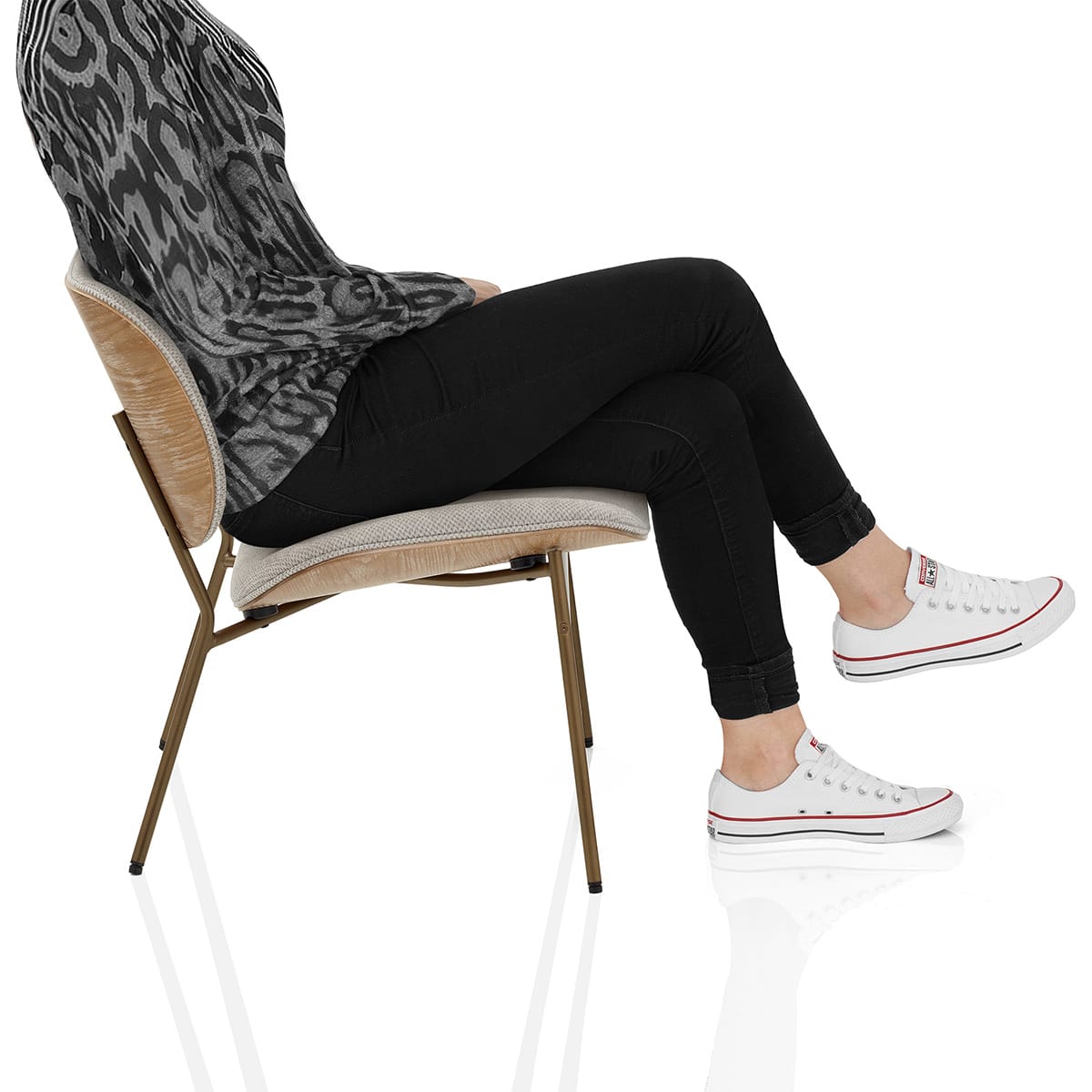 Dusk Chair Beige Fabric Frame Image