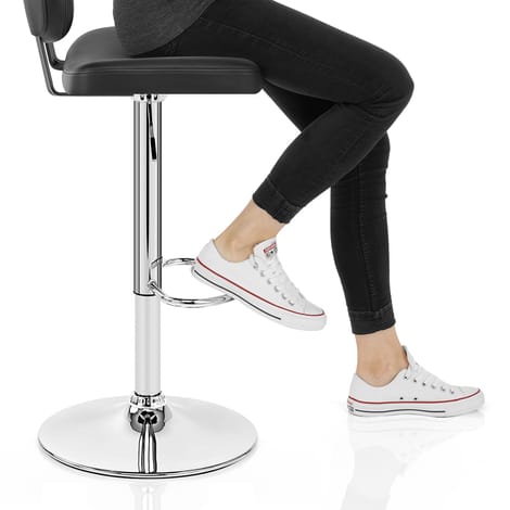 Edge Bar Stool Black Frame Image